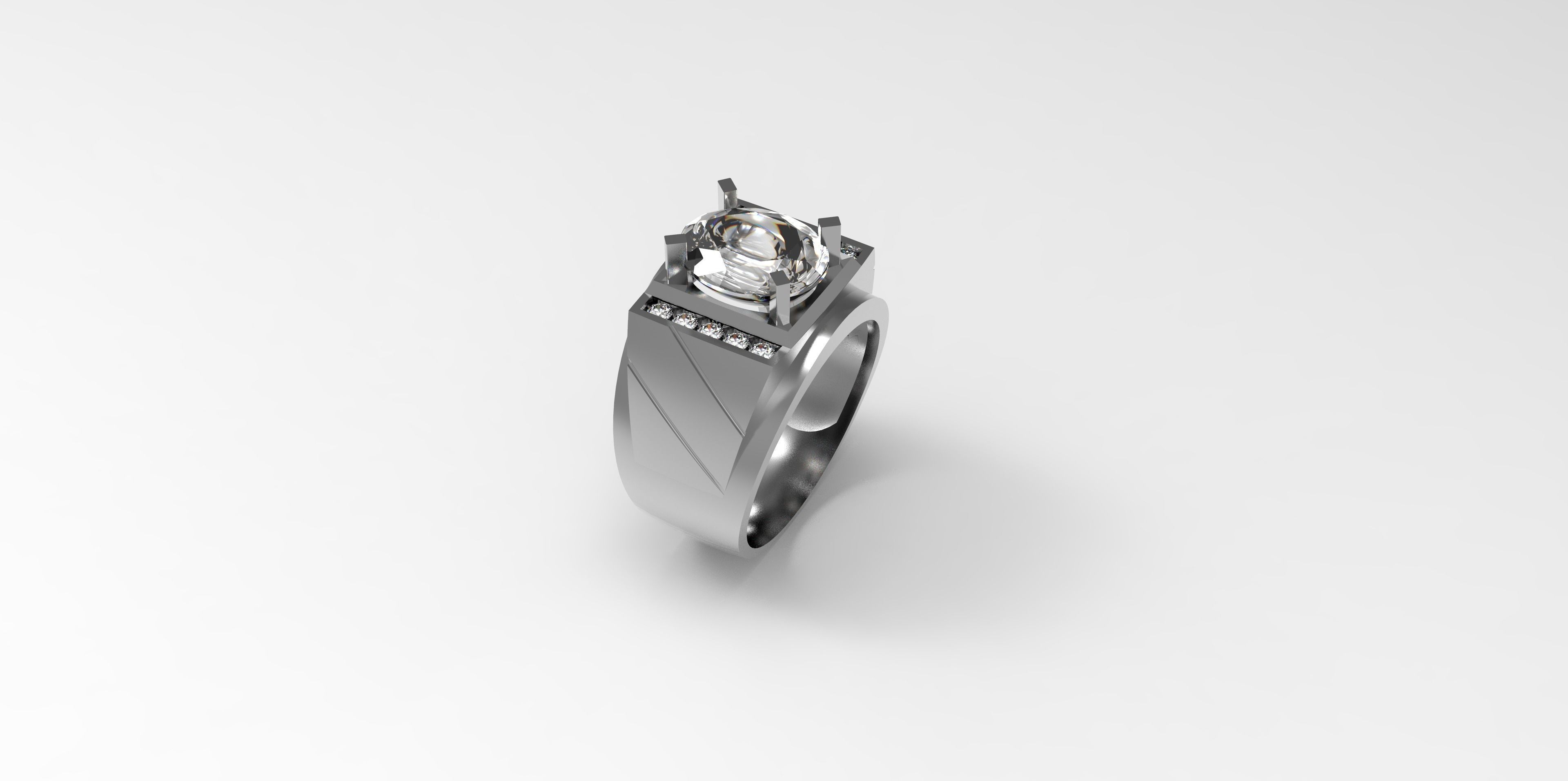 Rings-CC15-with diamond -1 Files 3D print model 3D print model 3D print model_5