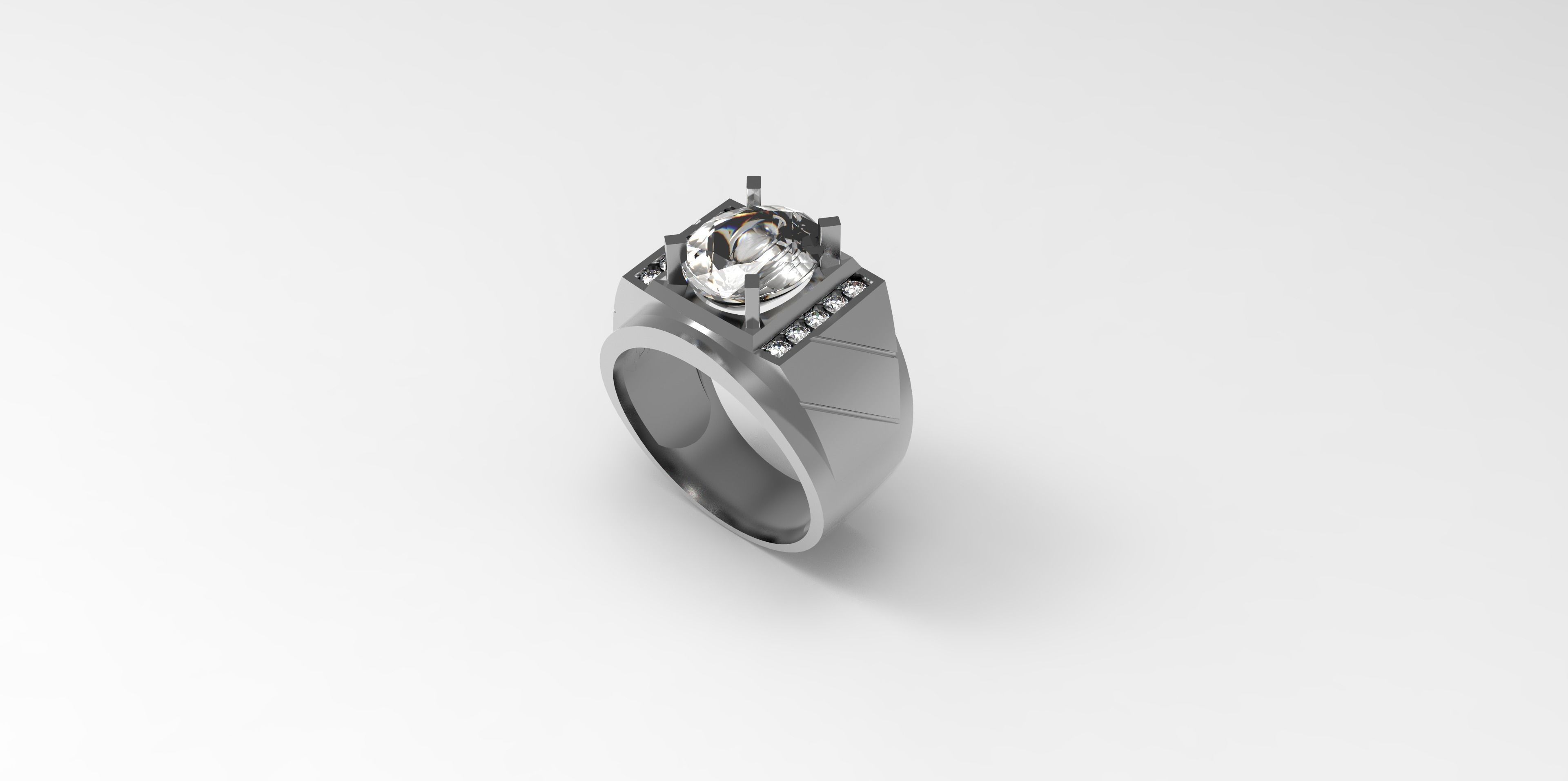 Rings-CC15-with diamond -1 Files 3D print model 3D print model 3D print model_3