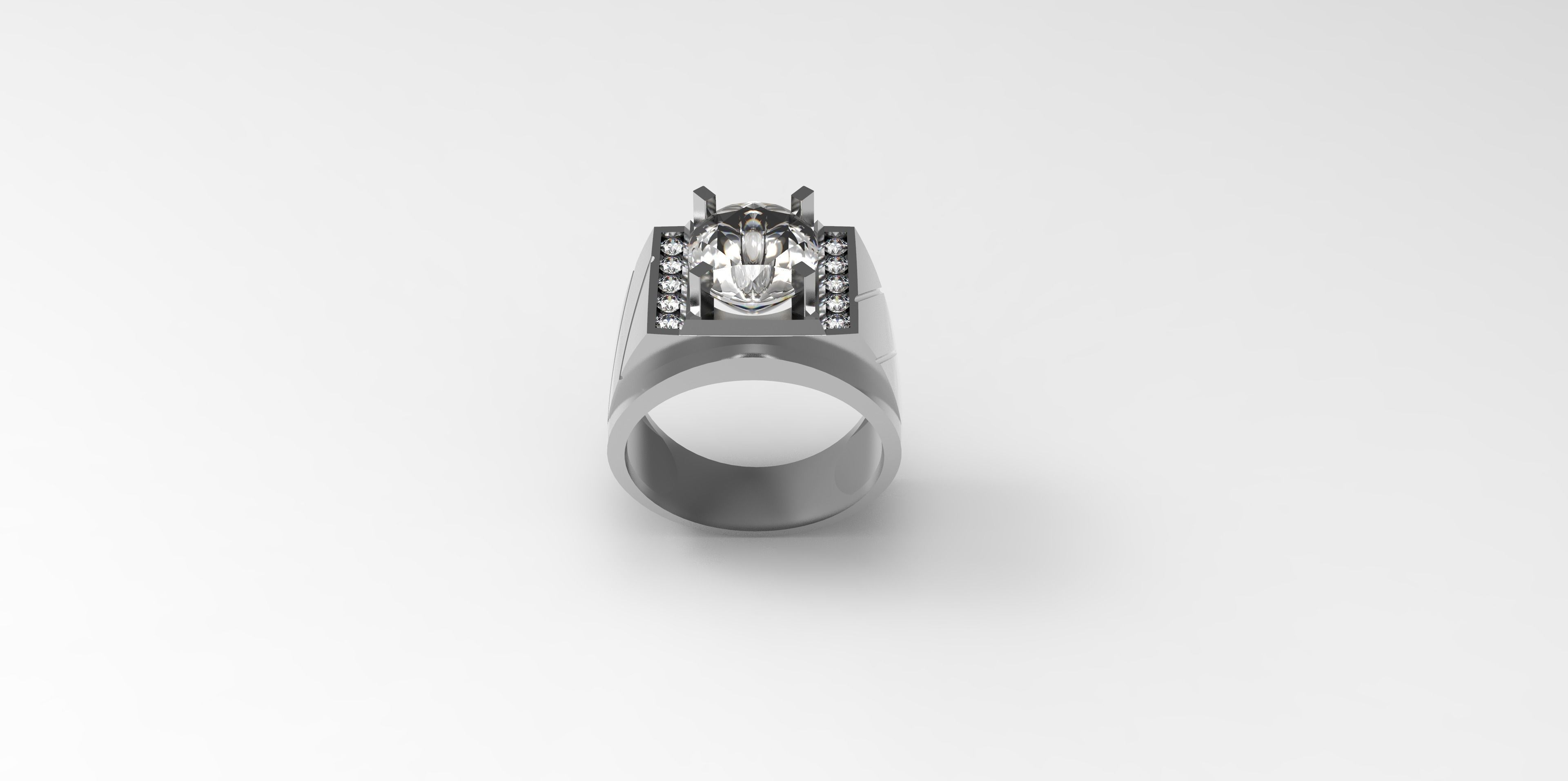 Rings-CC15-with diamond -1 Files 3D print model 3D print model 3D print model_2