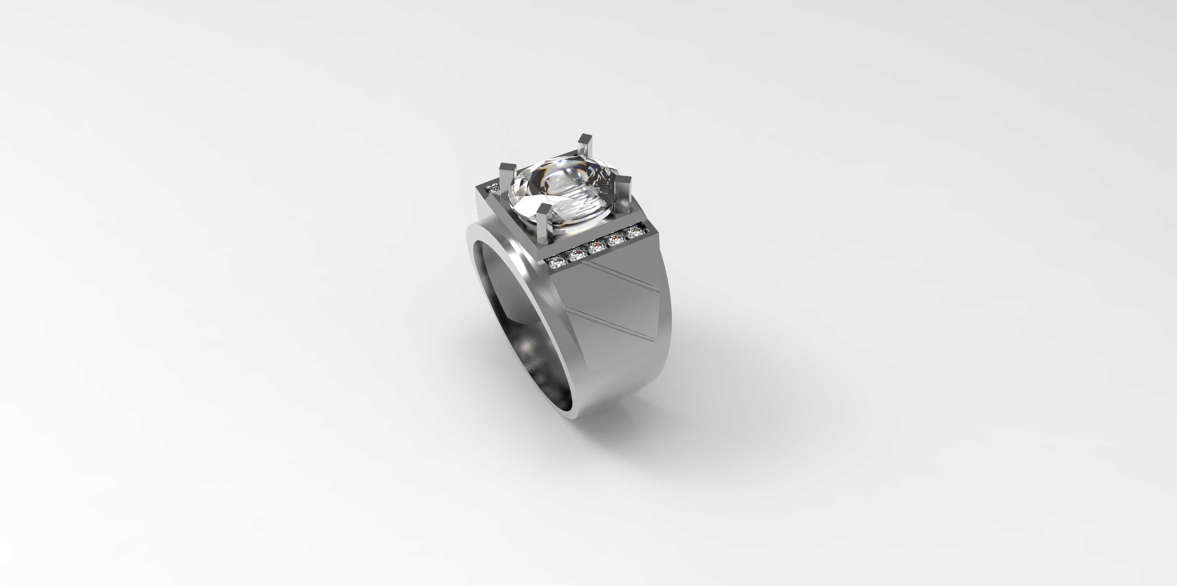 Rings-CC15-with diamond -1 Files 3D print model 3D print model 3D print model_8