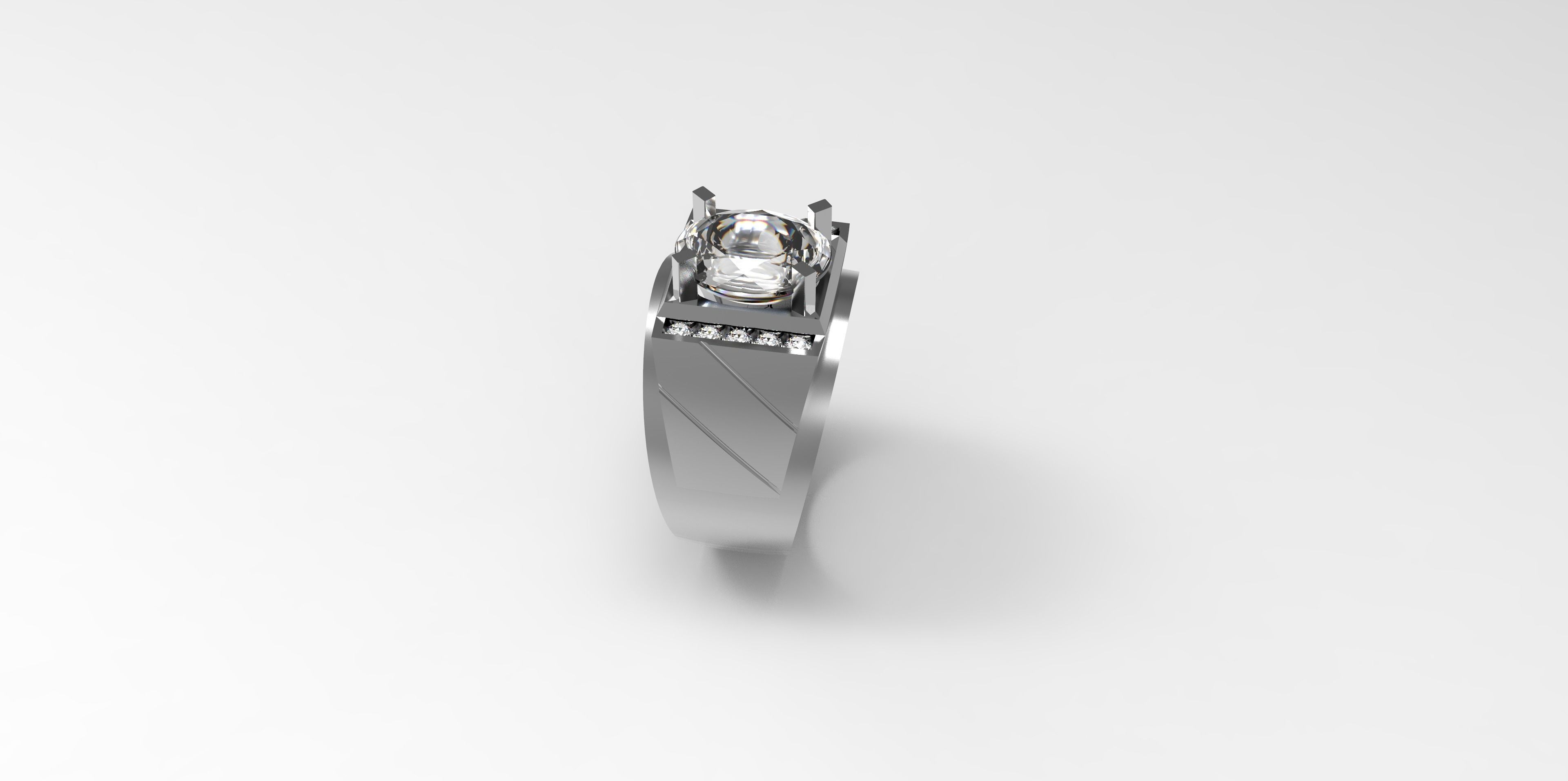 Rings-CC15-with diamond -1 Files 3D print model 3D print model 3D print model_9