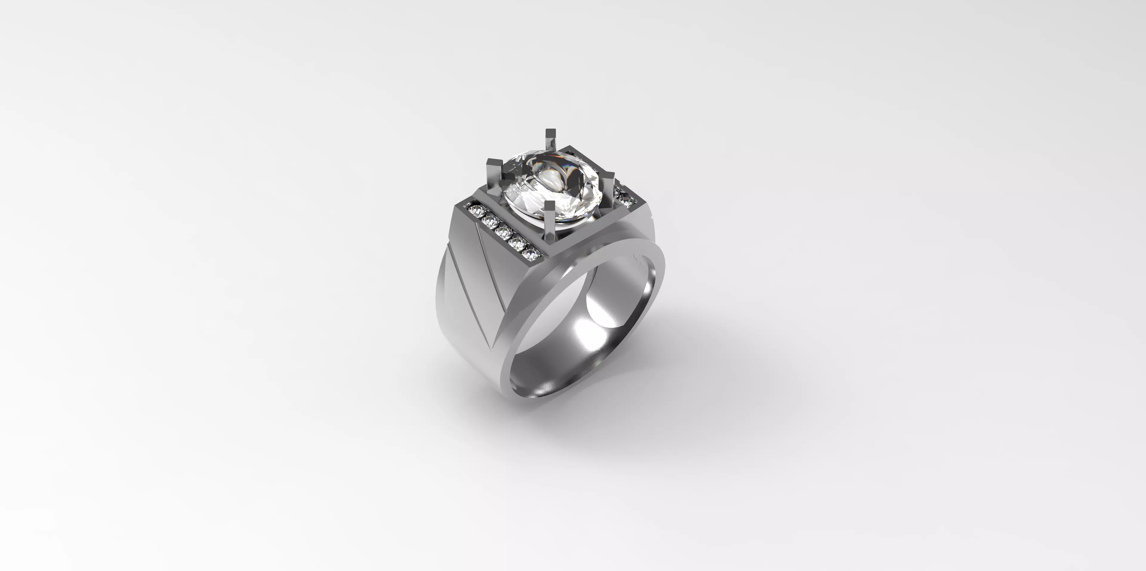 Rings-CC15-with diamond -1 Files 3D print model 3D print model 3D print model_0