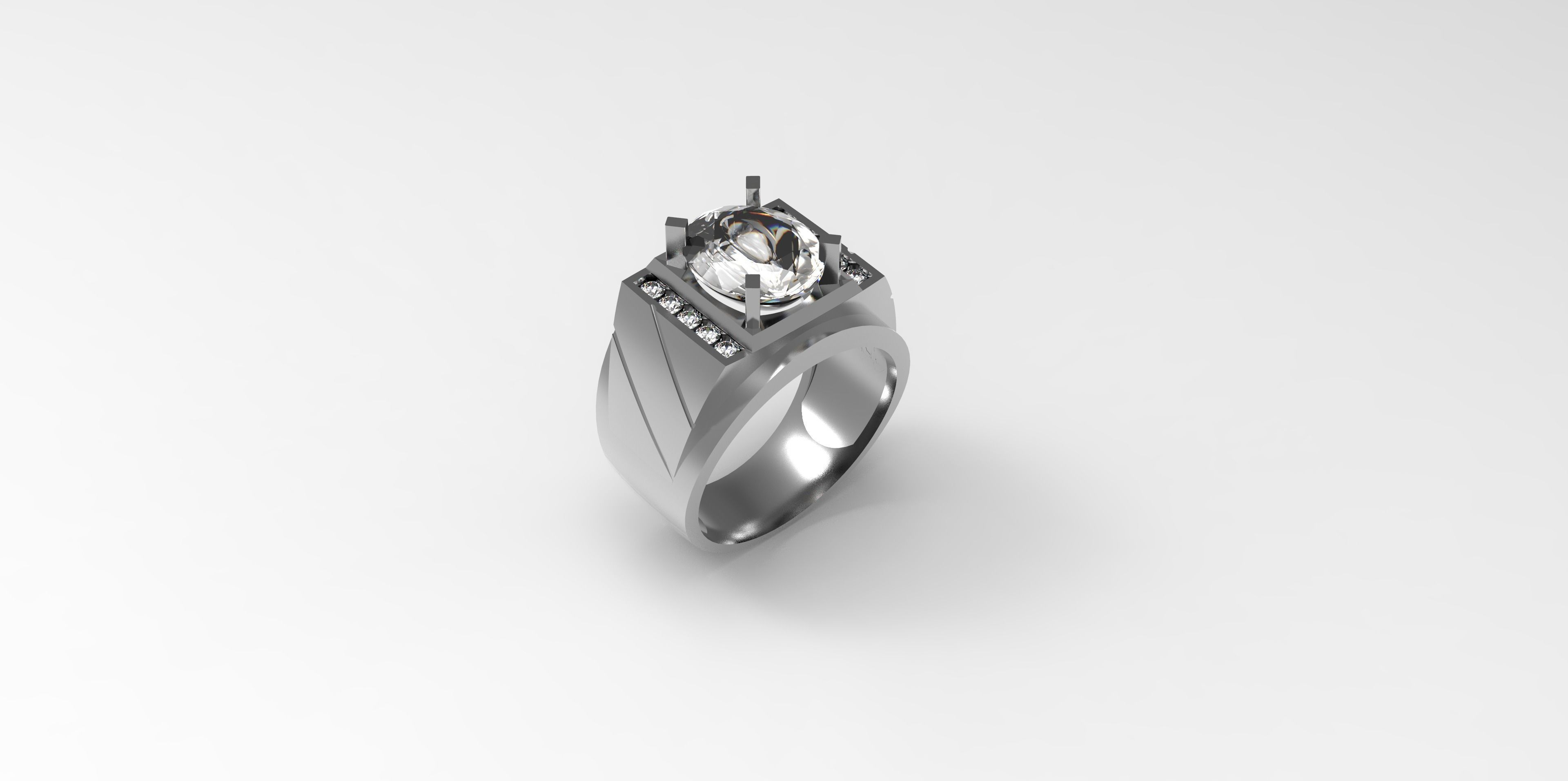 Rings-CC15-with diamond -1 Files 3D print model 3D print model 3D print model_1