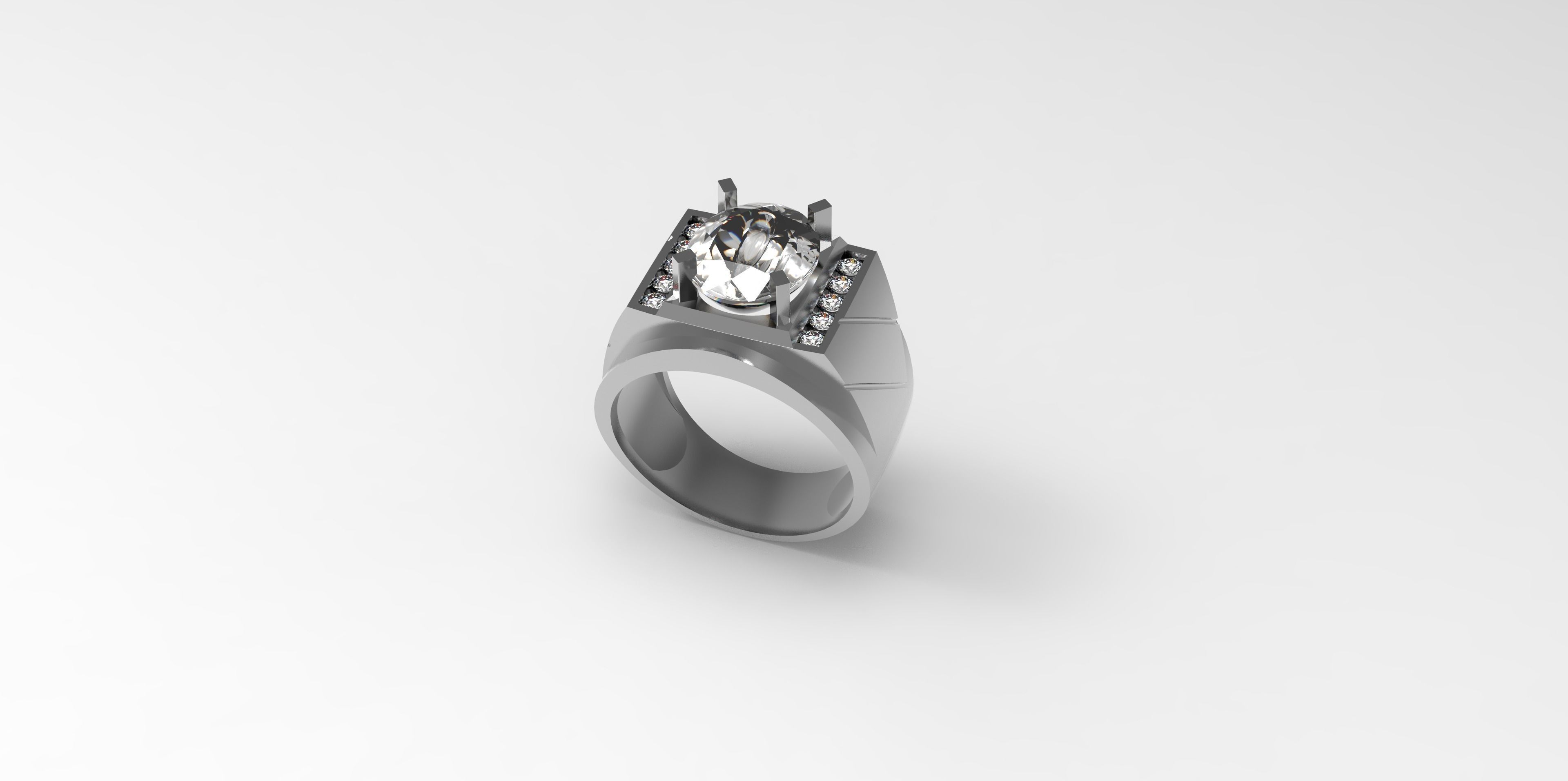 Rings-CC15-with diamond -1 Files 3D print model 3D print model 3D print model_7