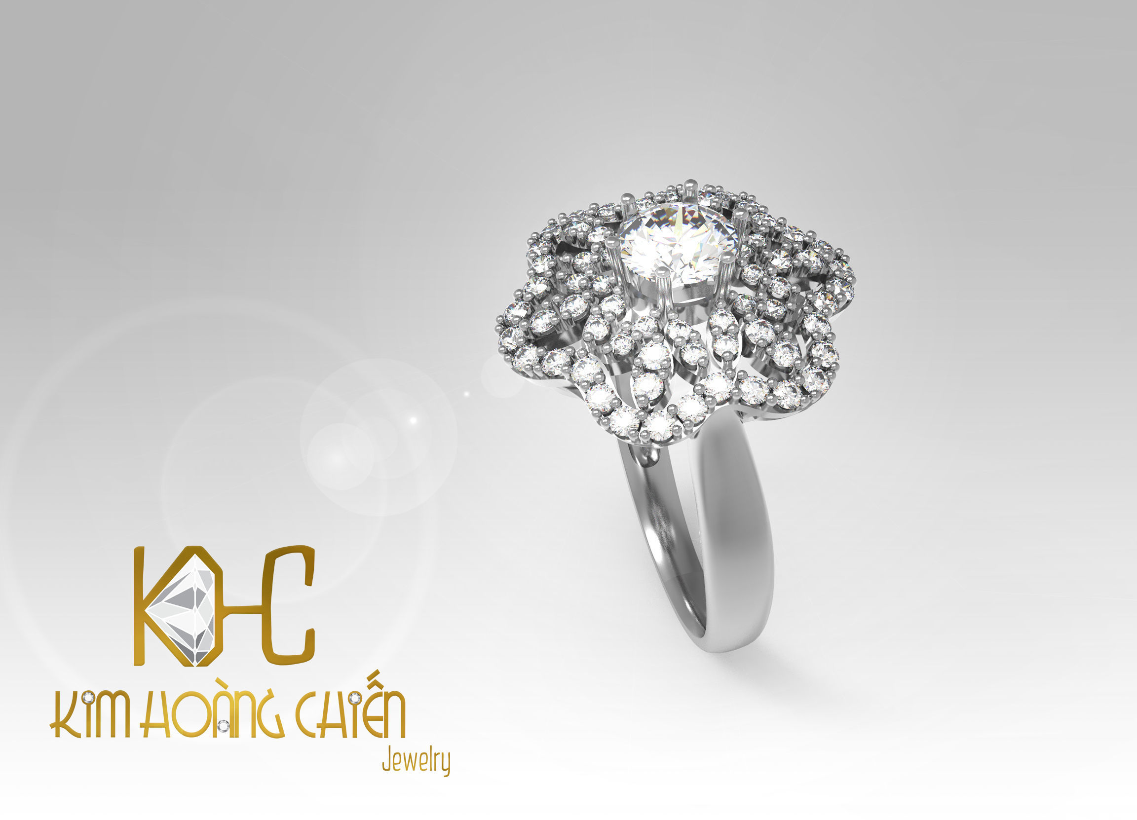 Rings-CC16-with diamond -1 Files 3D print model 3D print model 3D print model_3