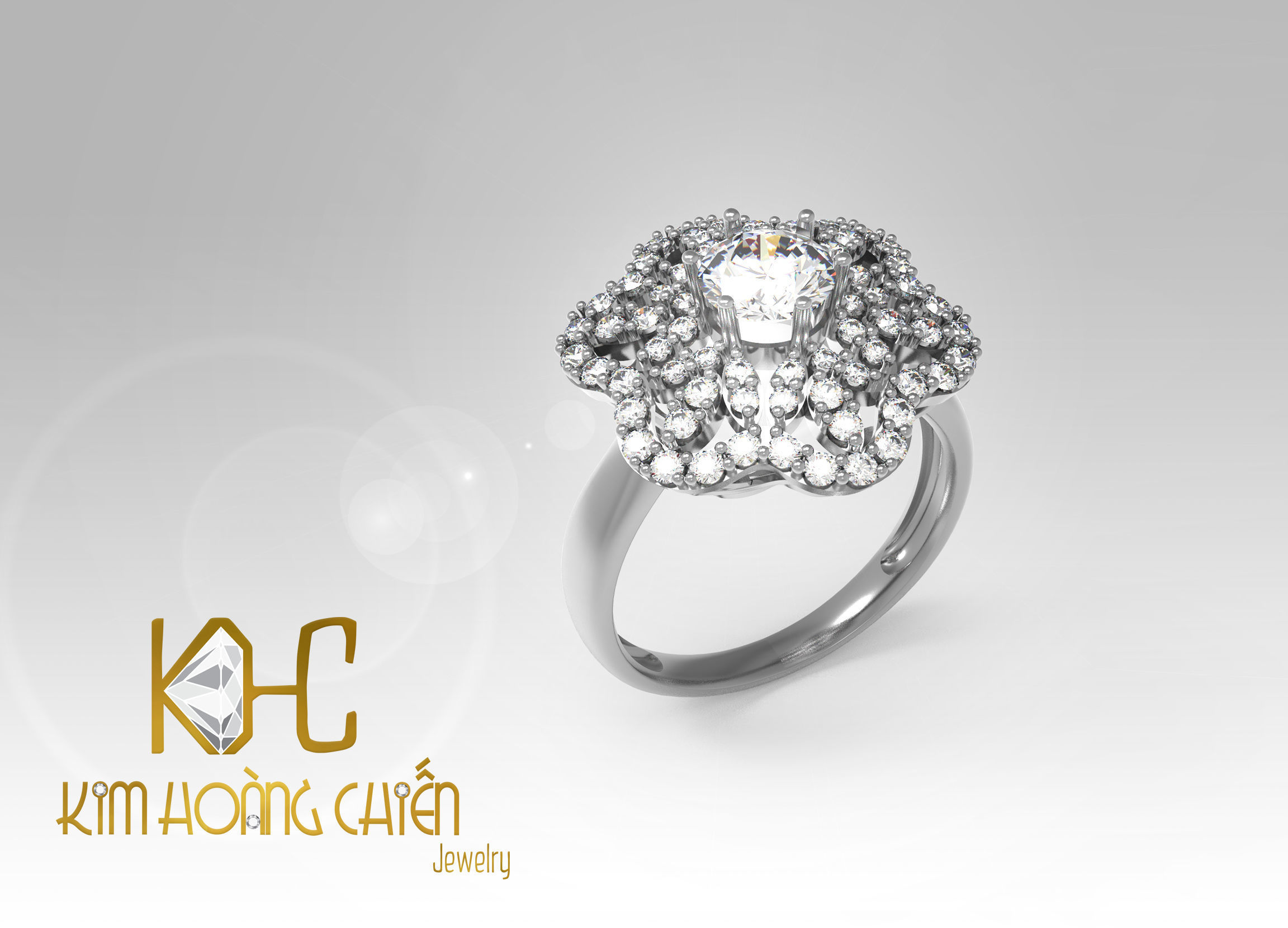 Rings-CC16-with diamond -1 Files 3D print model 3D print model 3D print model_5