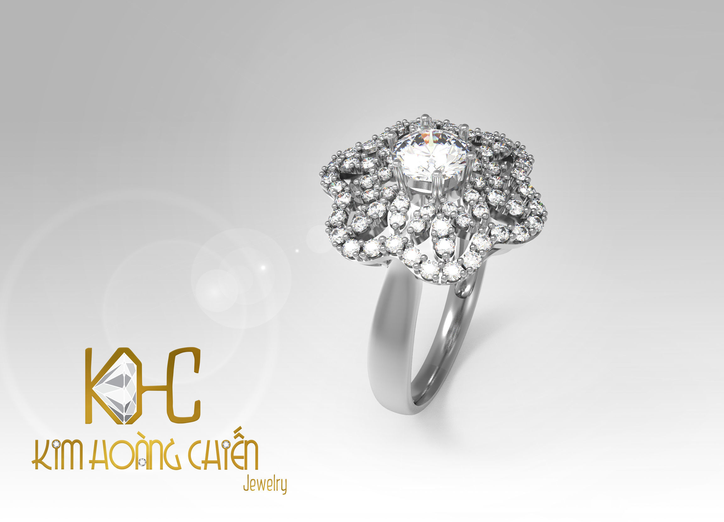 Rings-CC16-with diamond -1 Files 3D print model 3D print model 3D print model_4