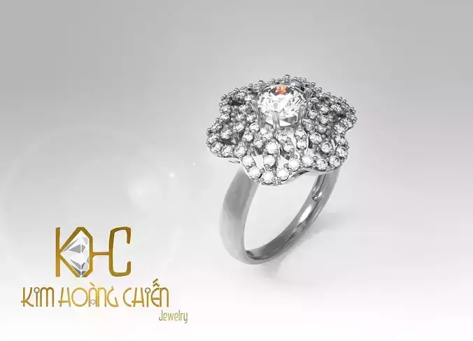 Rings-CC16-with diamond -1 Files 3D print model 3D print model 3D print model