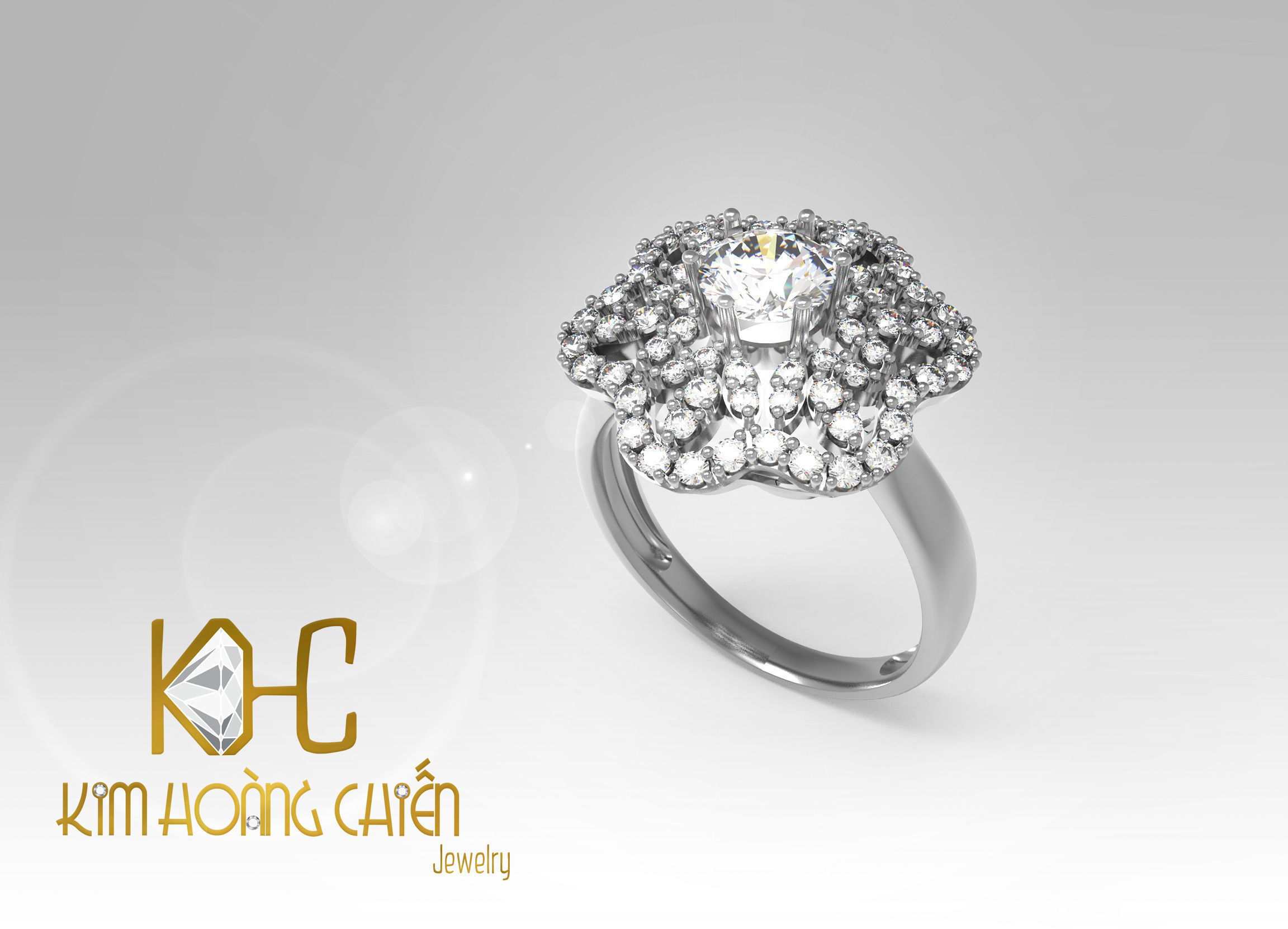 Rings-CC16-with diamond -1 Files 3D print model 3D print model 3D print model_2
