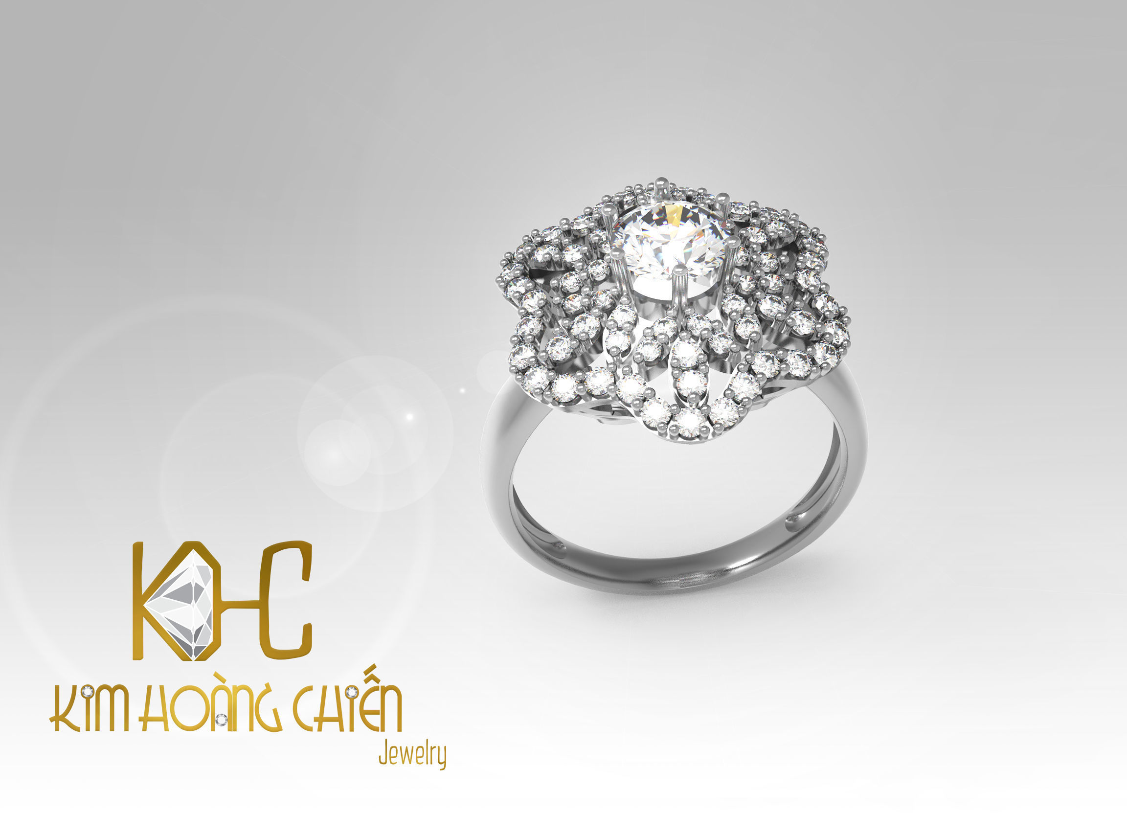 Rings-CC16-with diamond -1 Files 3D print model 3D print model 3D print model_1
