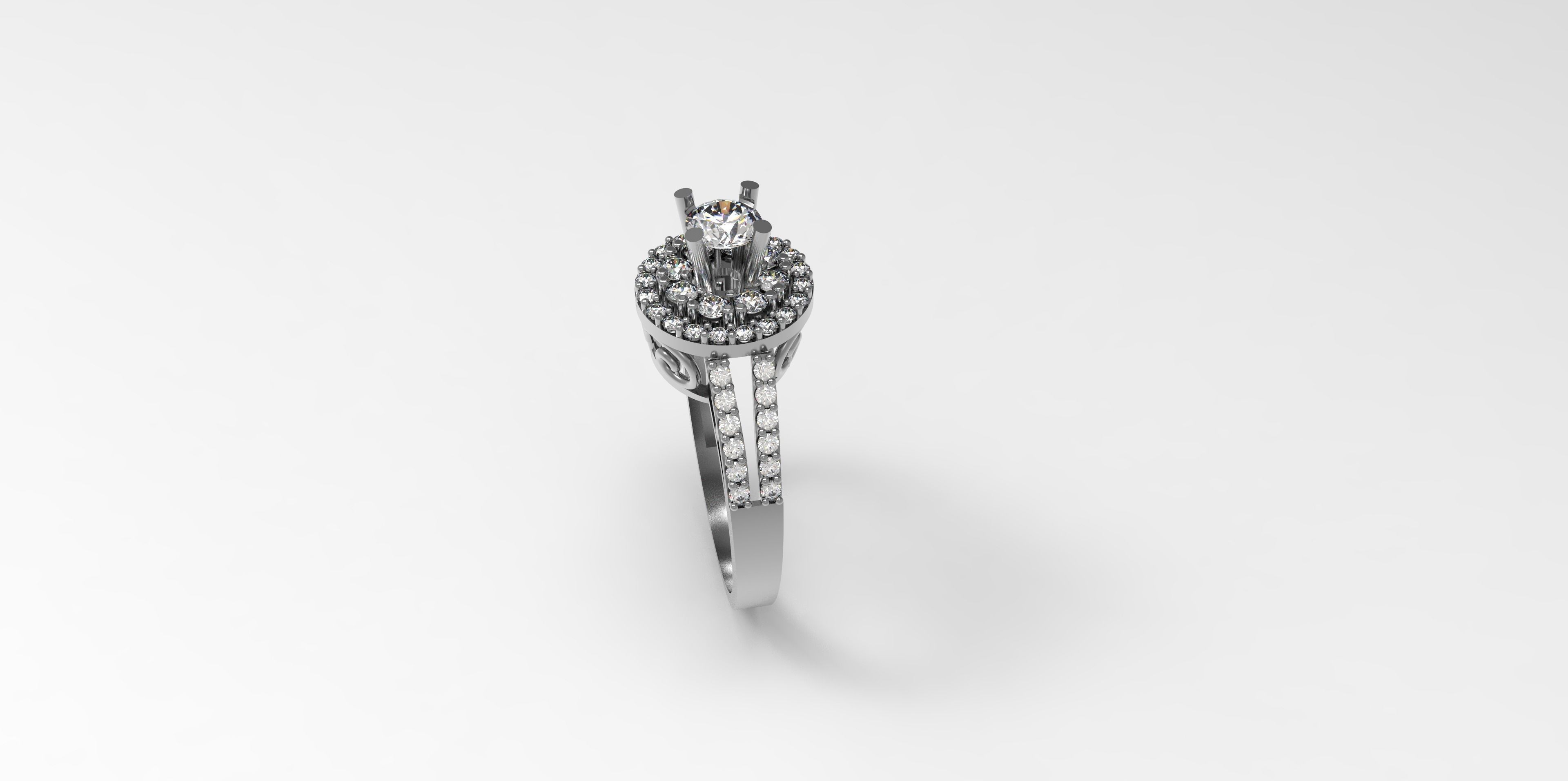 Rings-CC17 -with diamond -1 Files 3D print model 3D print model 3D print model_4
