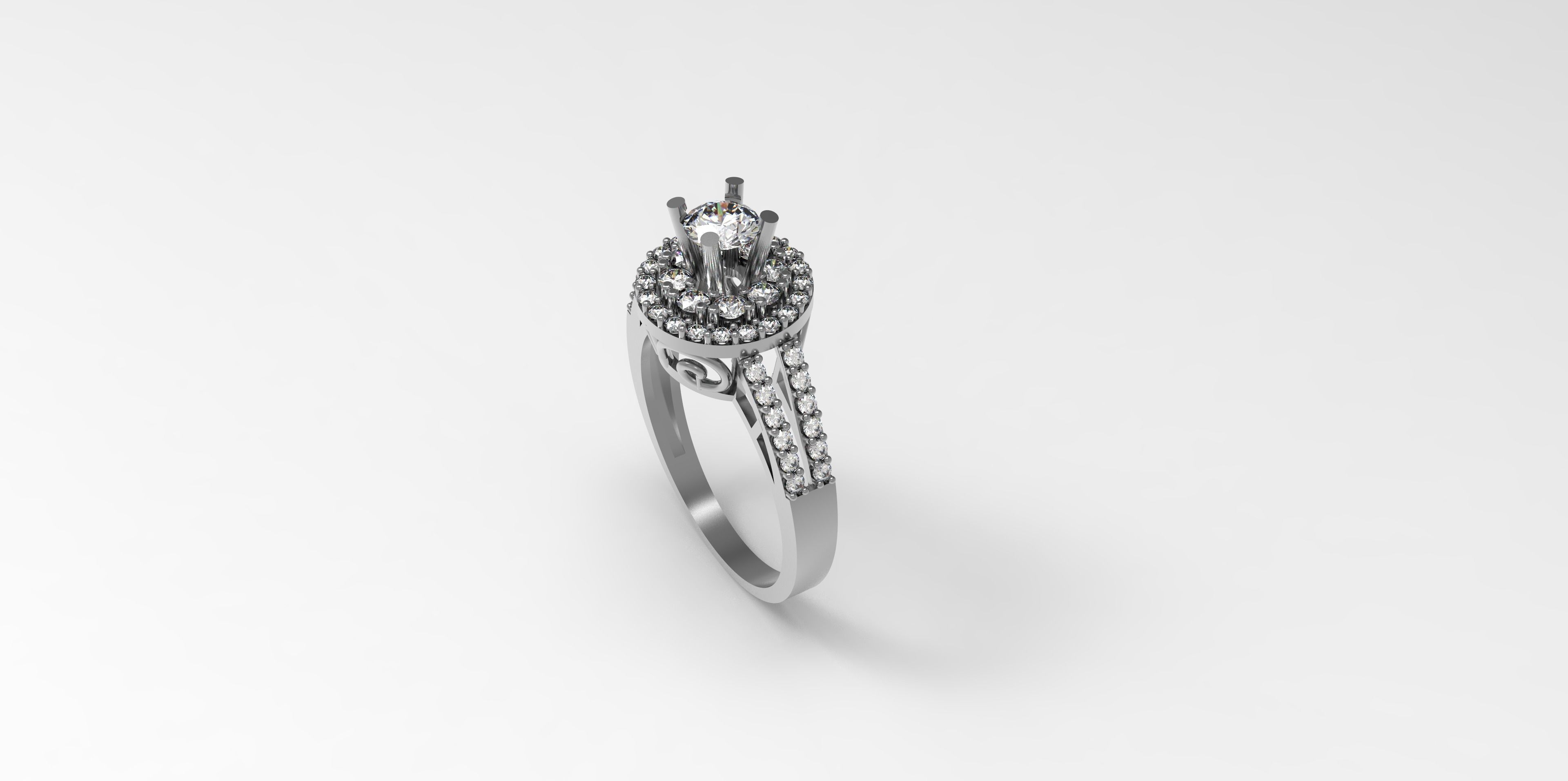 Rings-CC17 -with diamond -1 Files 3D print model 3D print model 3D print model_8