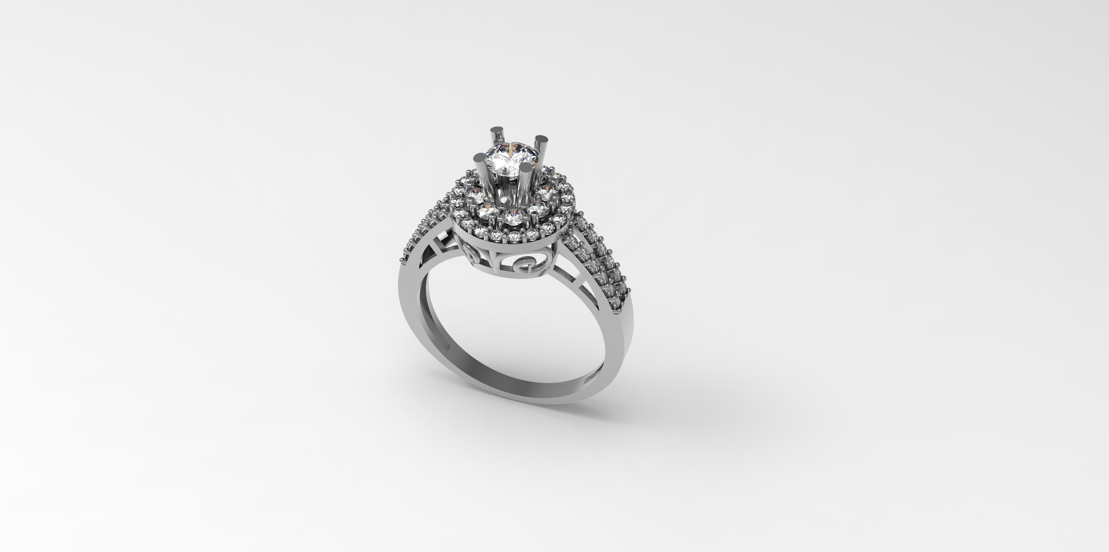 Rings-CC17 -with diamond -1 Files 3D print model 3D print model 3D print model_7