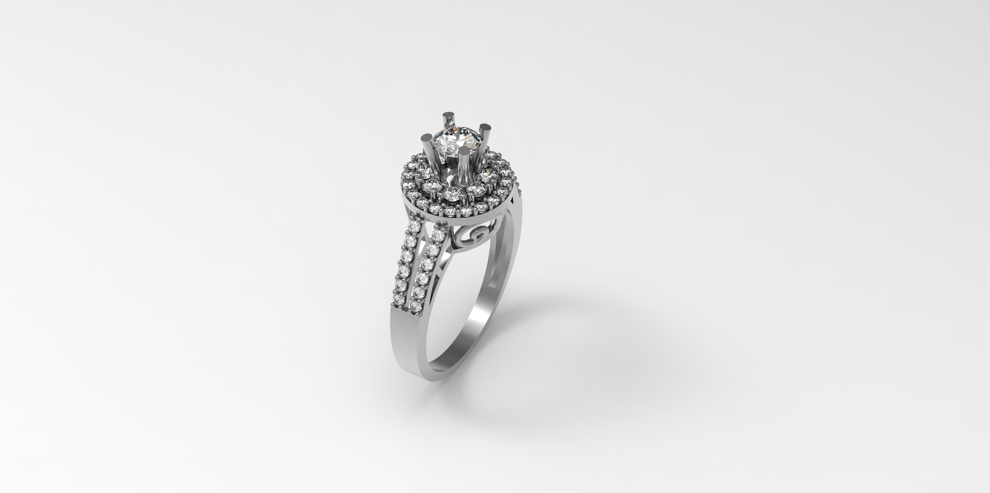 Rings-CC17 -with diamond -1 Files 3D print model 3D print model 3D print model_5