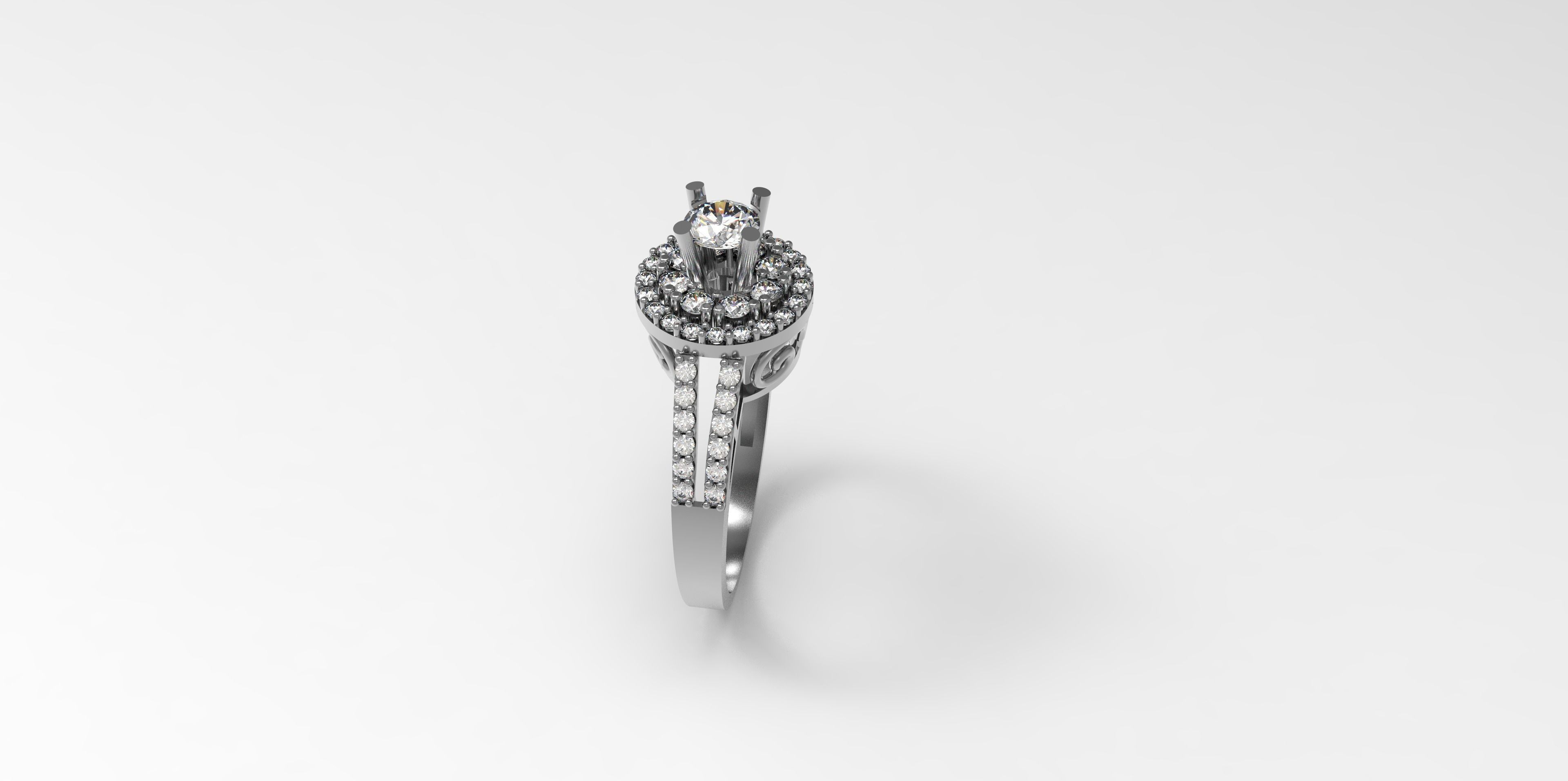 Rings-CC17 -with diamond -1 Files 3D print model 3D print model 3D print model_9