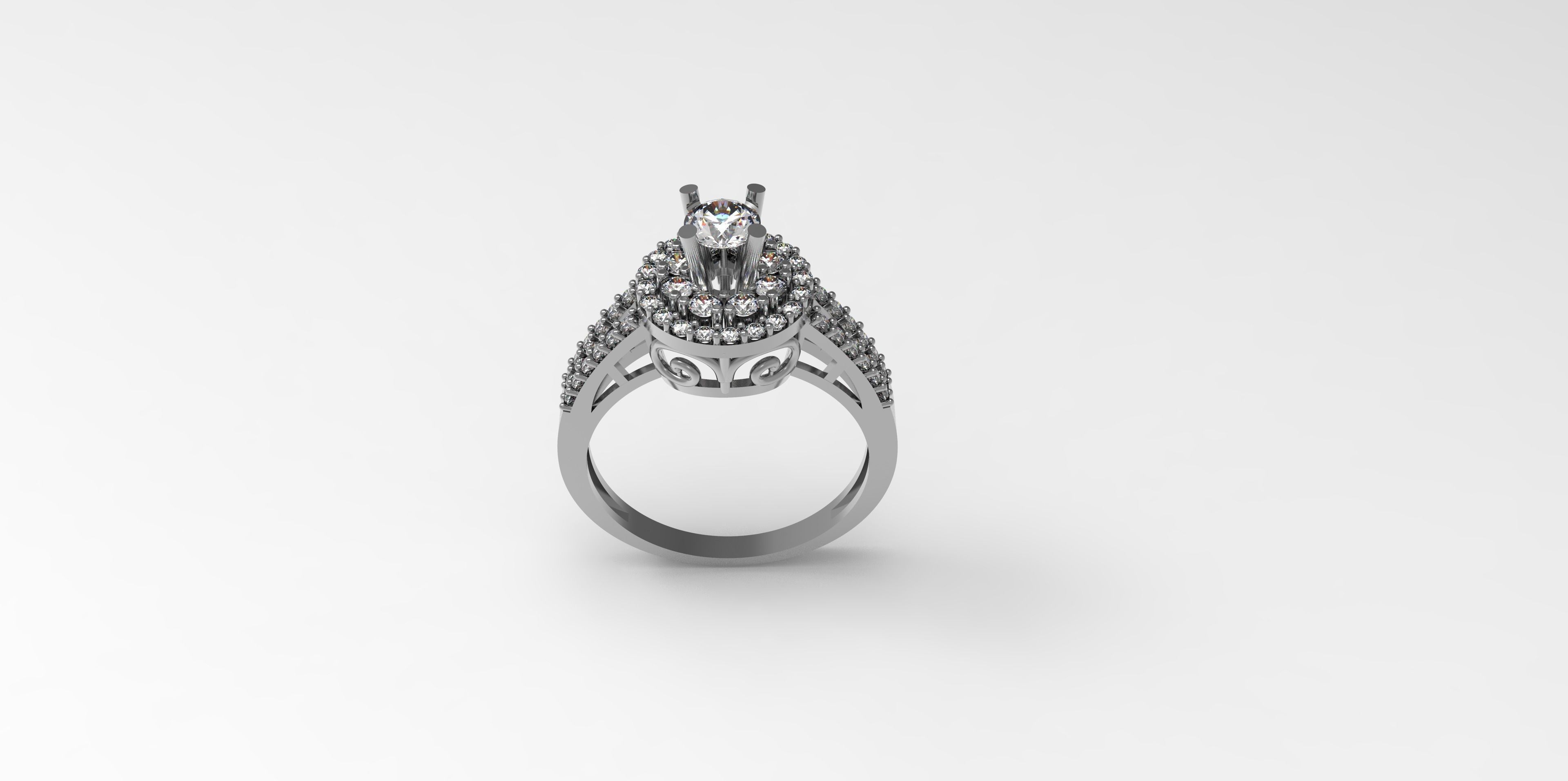 Rings-CC17 -with diamond -1 Files 3D print model 3D print model 3D print model_2