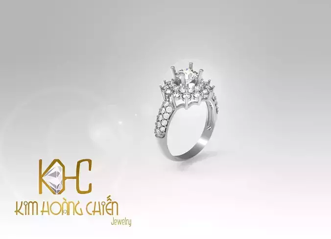 Rings-CC18-with diamond -1 Files 3D print model 3D print model 3D print model