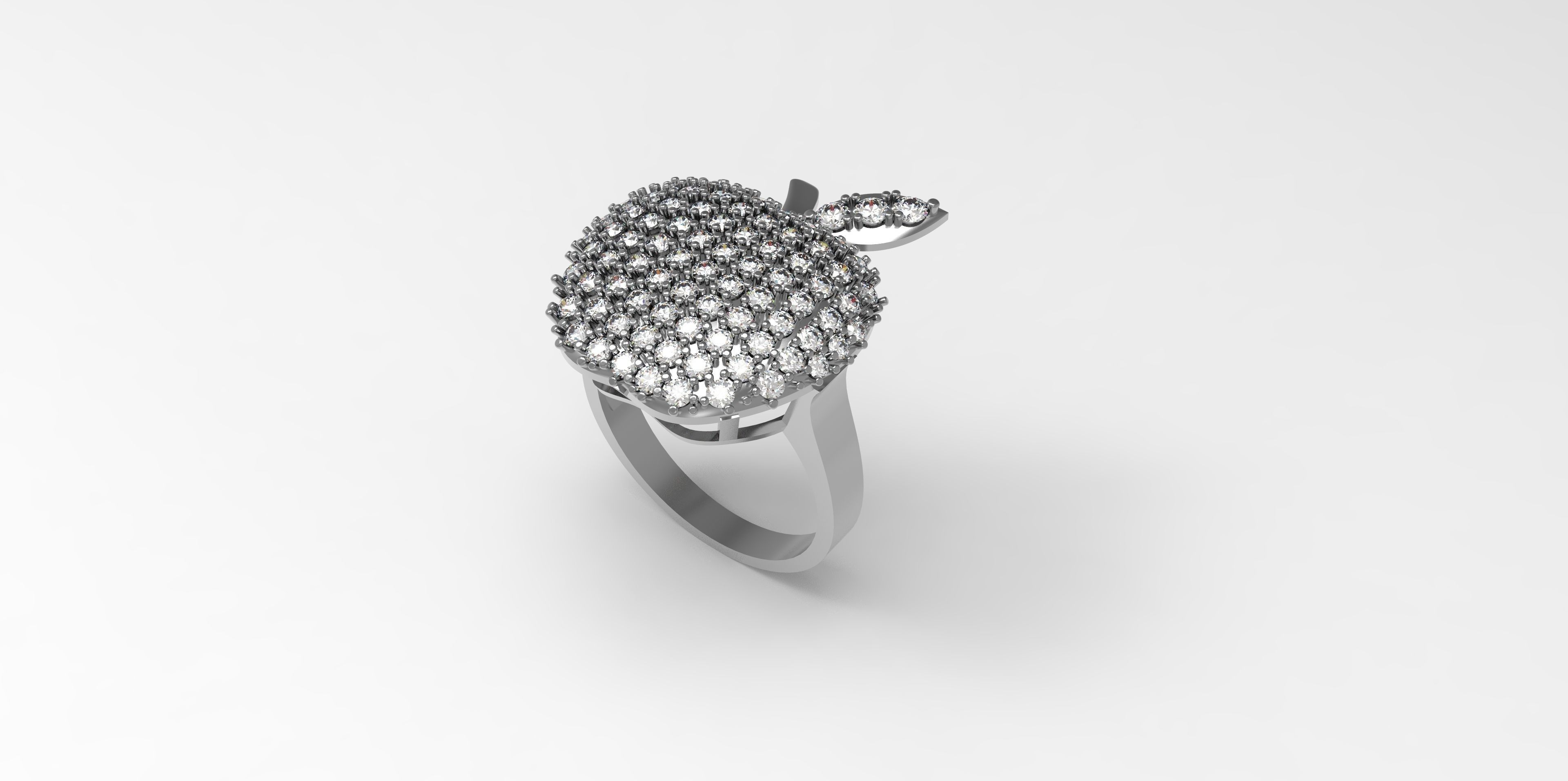 Rings-CC19-with diamond -1 Files 3D print model 3D print model 3D print model_3