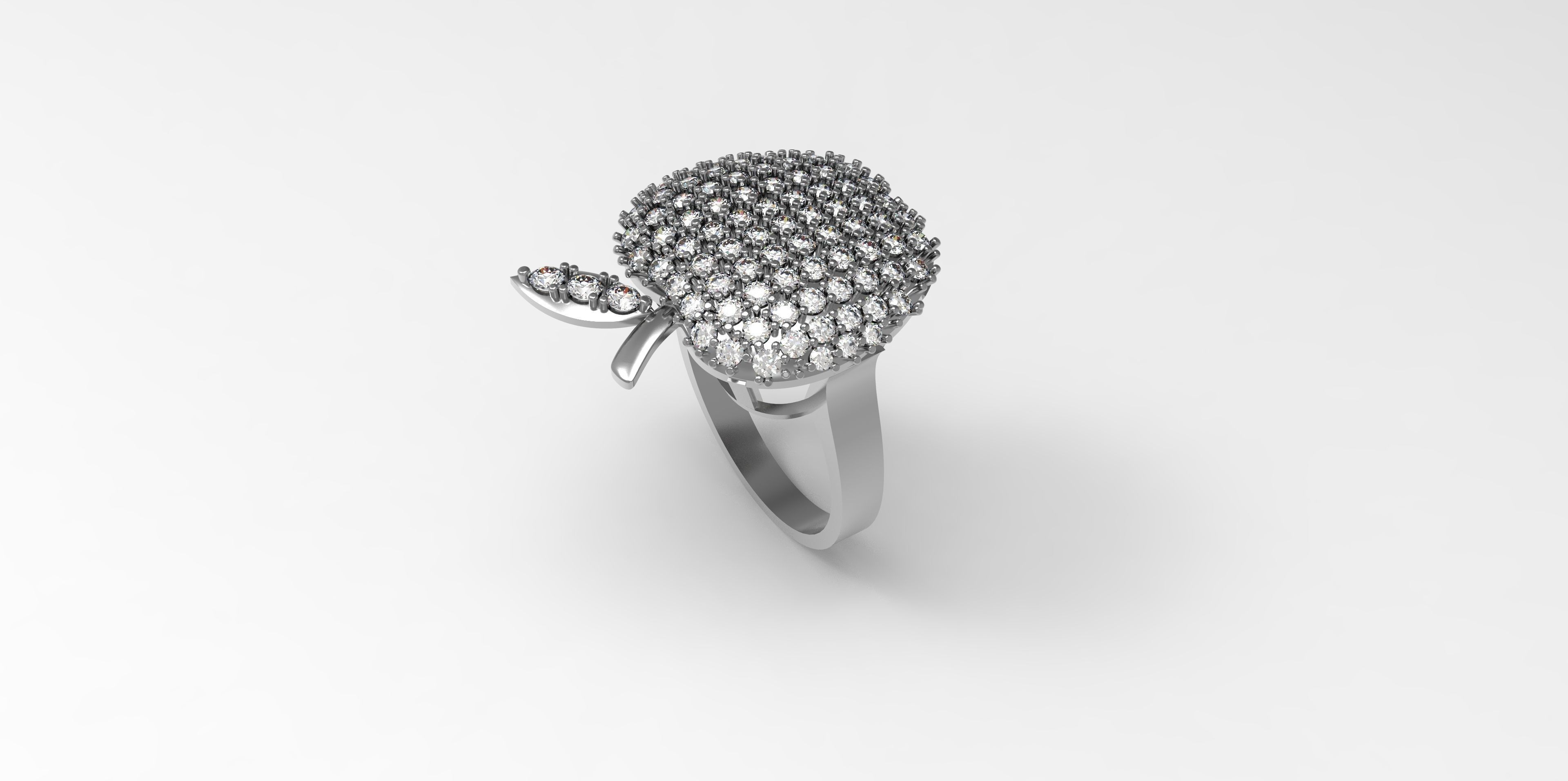 Rings-CC19-with diamond -1 Files 3D print model 3D print model 3D print model_7