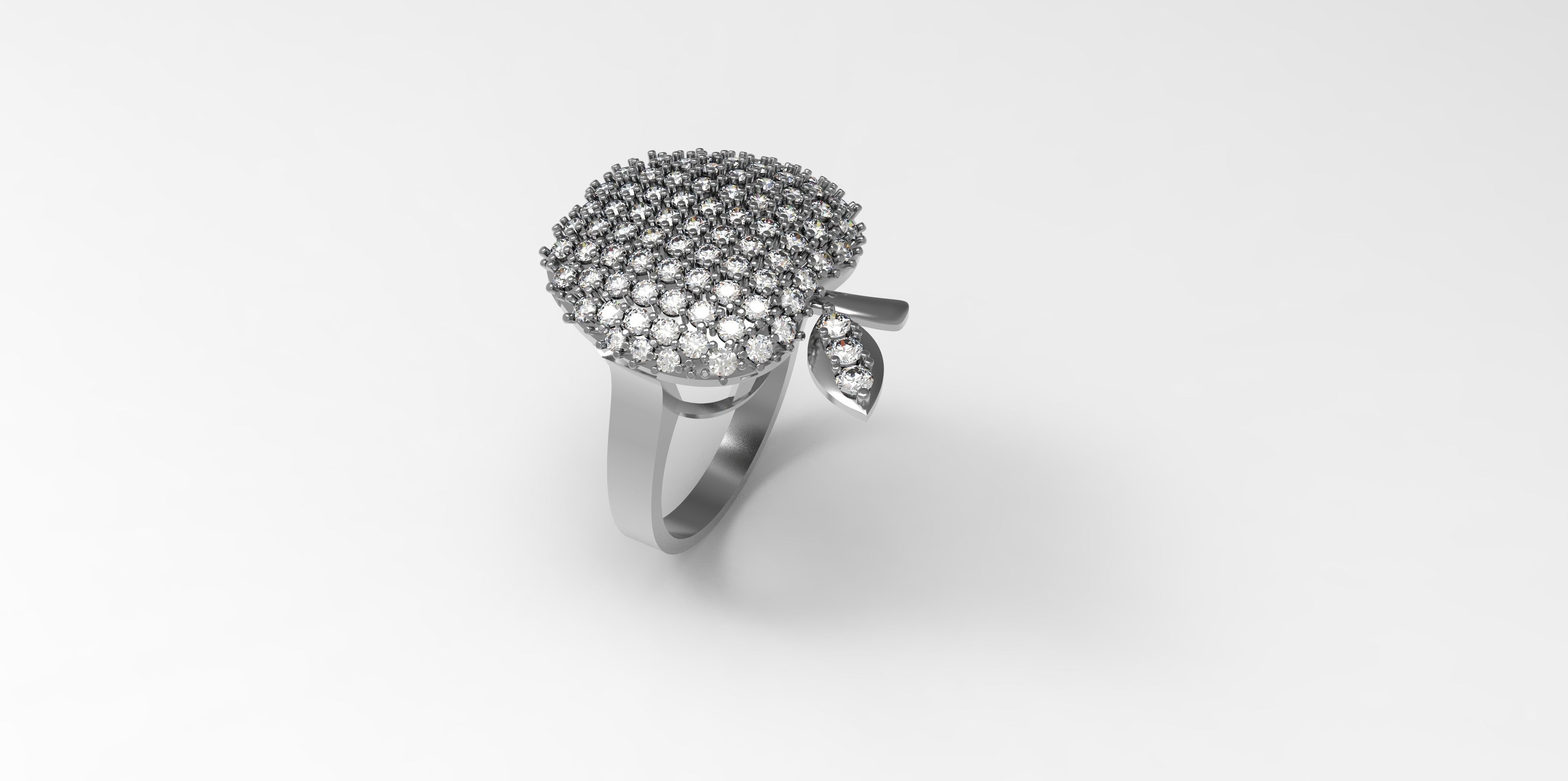 Rings-CC19-with diamond -1 Files 3D print model 3D print model 3D print model_5