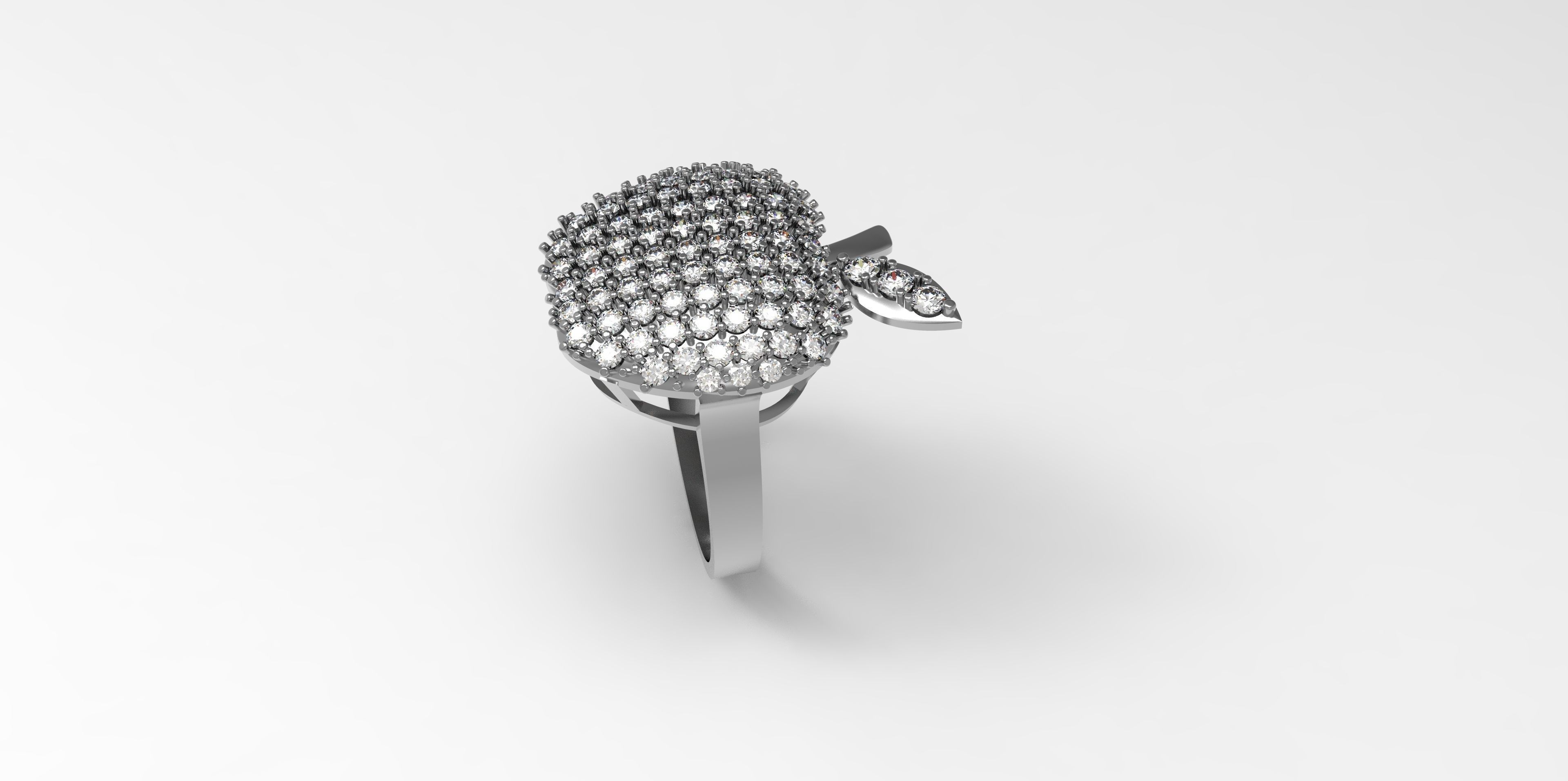 Rings-CC19-with diamond -1 Files 3D print model 3D print model 3D print model_4