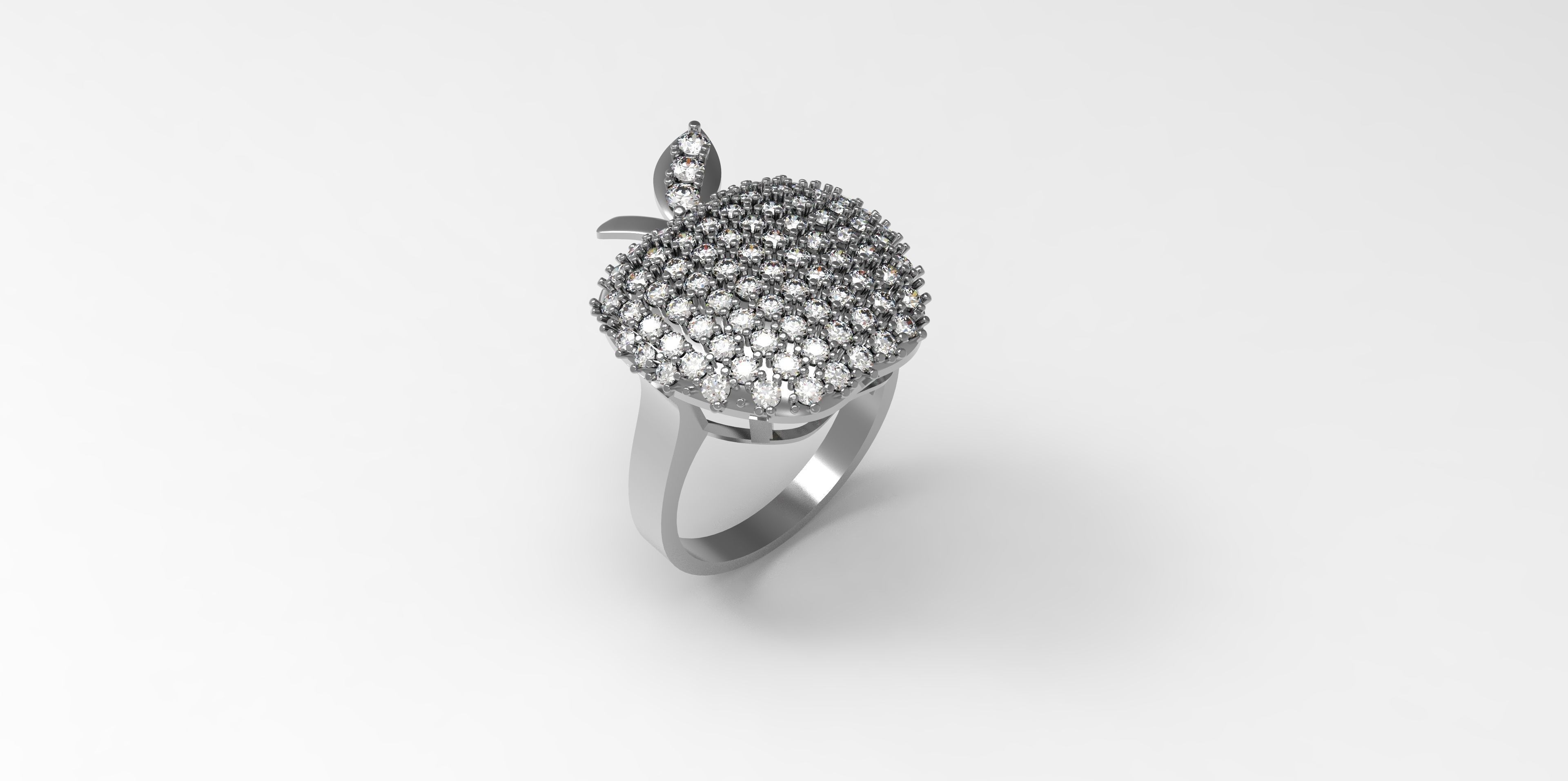 Rings-CC19-with diamond -1 Files 3D print model 3D print model 3D print model_1