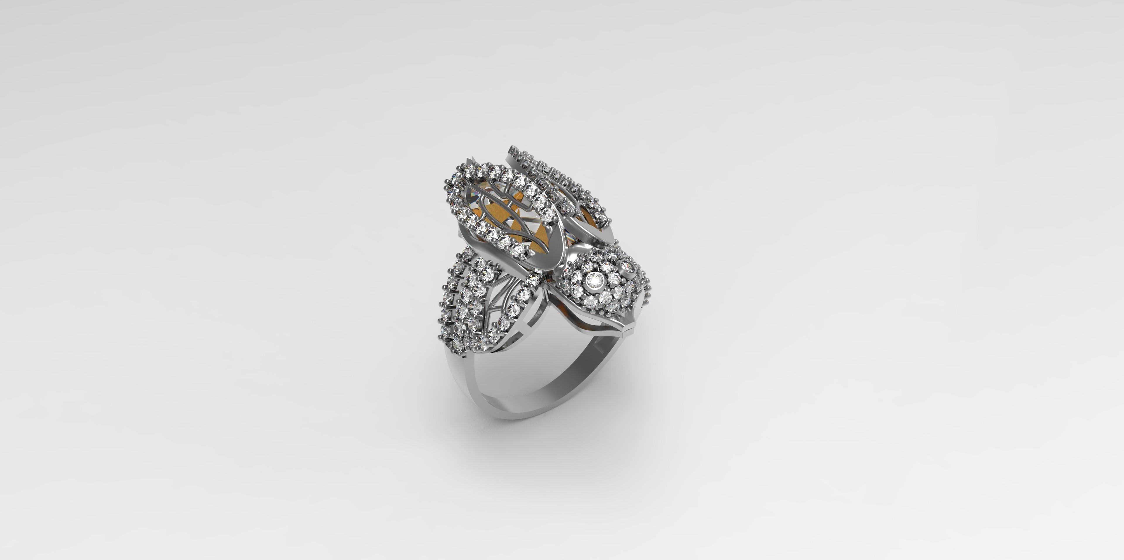 Rings-CC20 -with diamond -1 Files 3D print model  3D print model_4