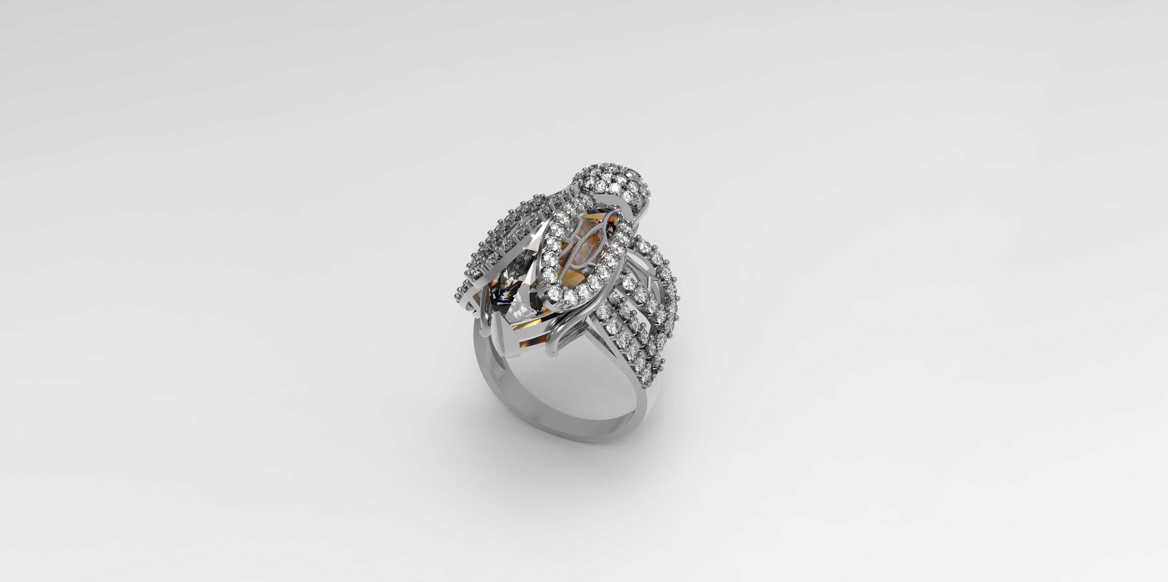 Rings-CC20 -with diamond -1 Files 3D print model  3D print model_6