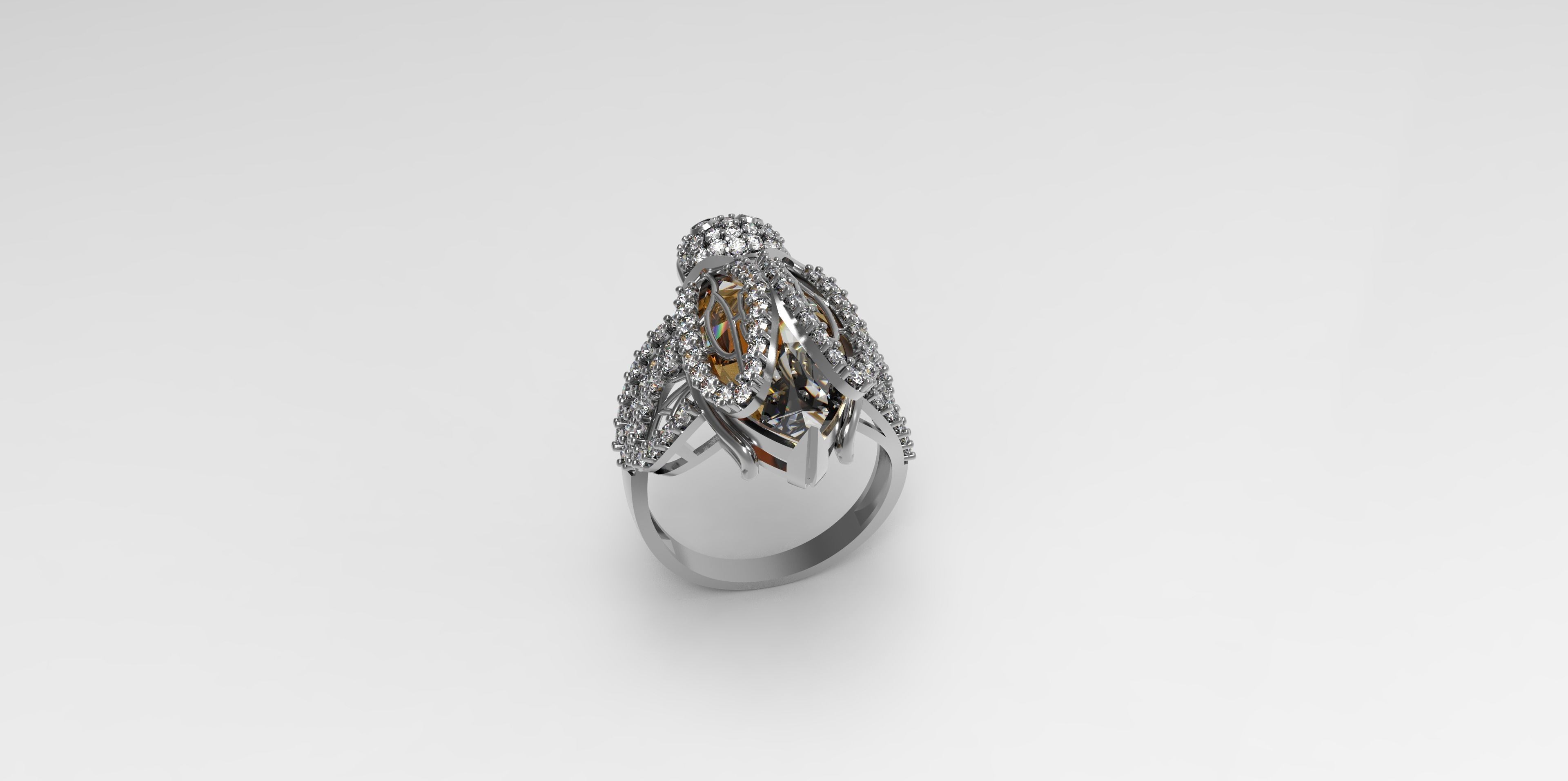 Rings-CC20 -with diamond -1 Files 3D print model  3D print model_8