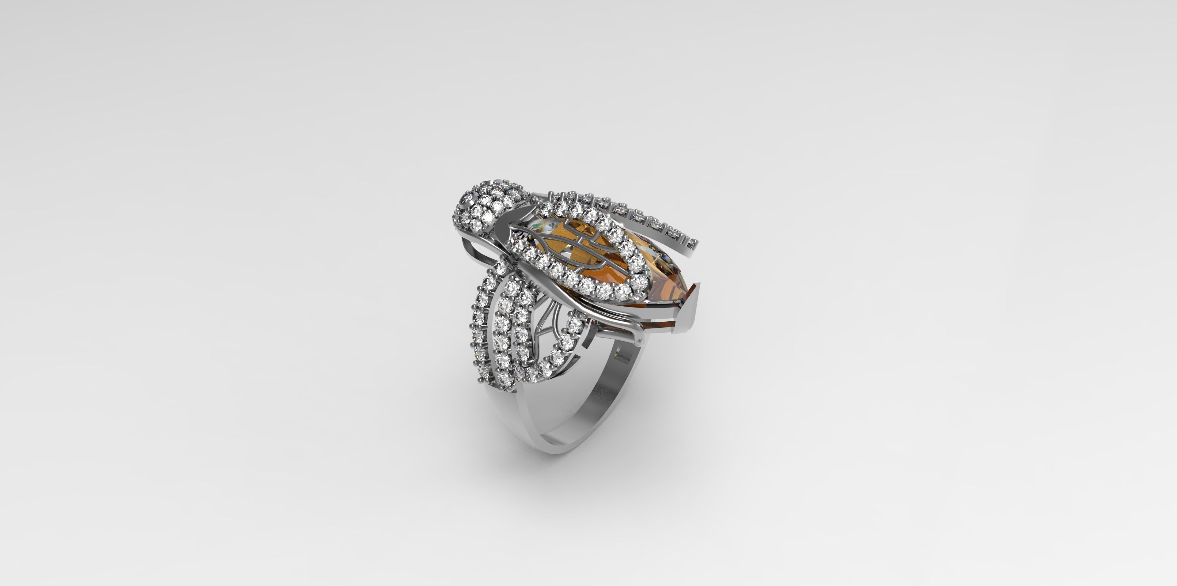 Rings-CC20 -with diamond -1 Files 3D print model  3D print model_5