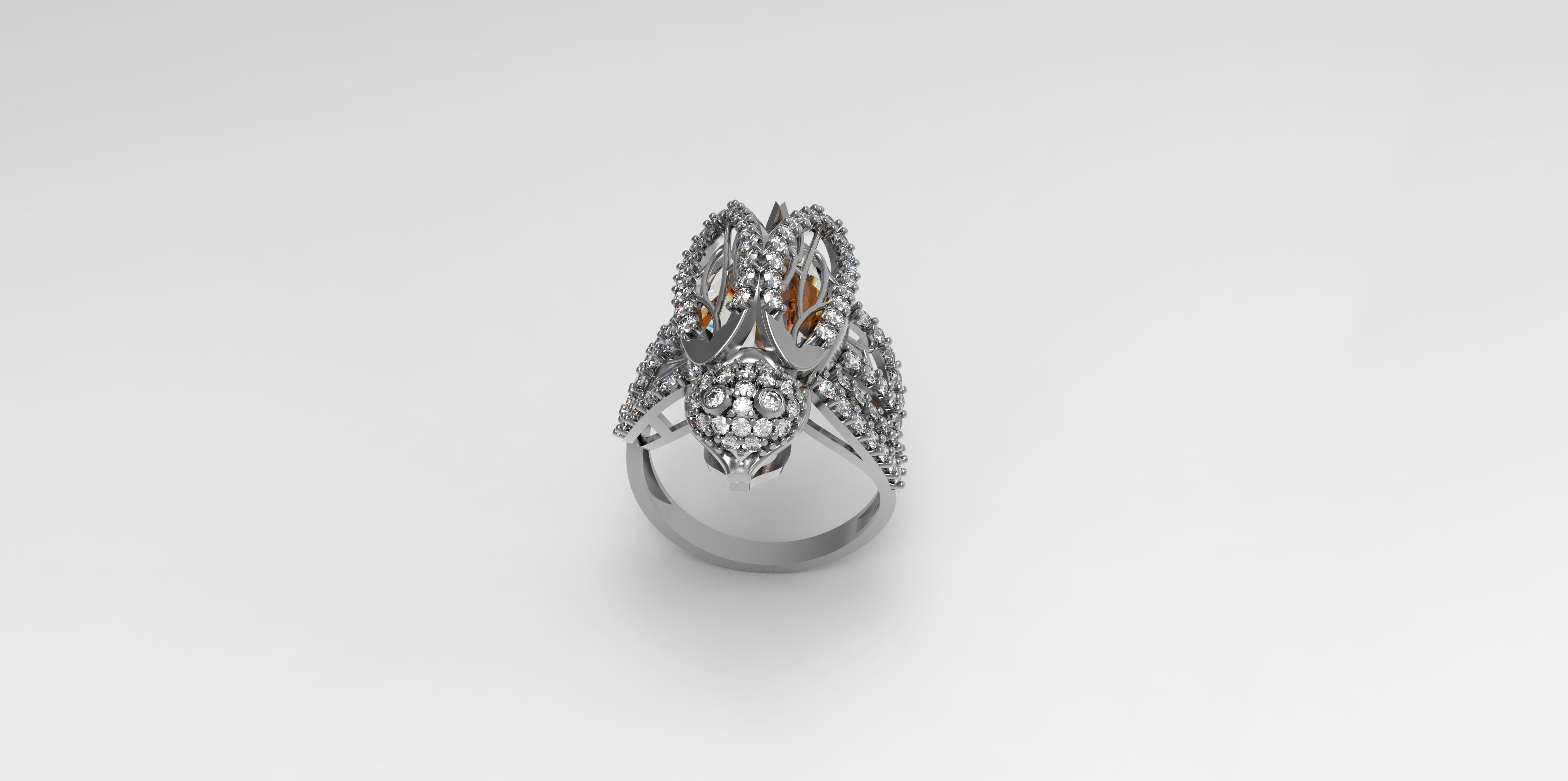 Rings-CC20 -with diamond -1 Files 3D print model  3D print model_7