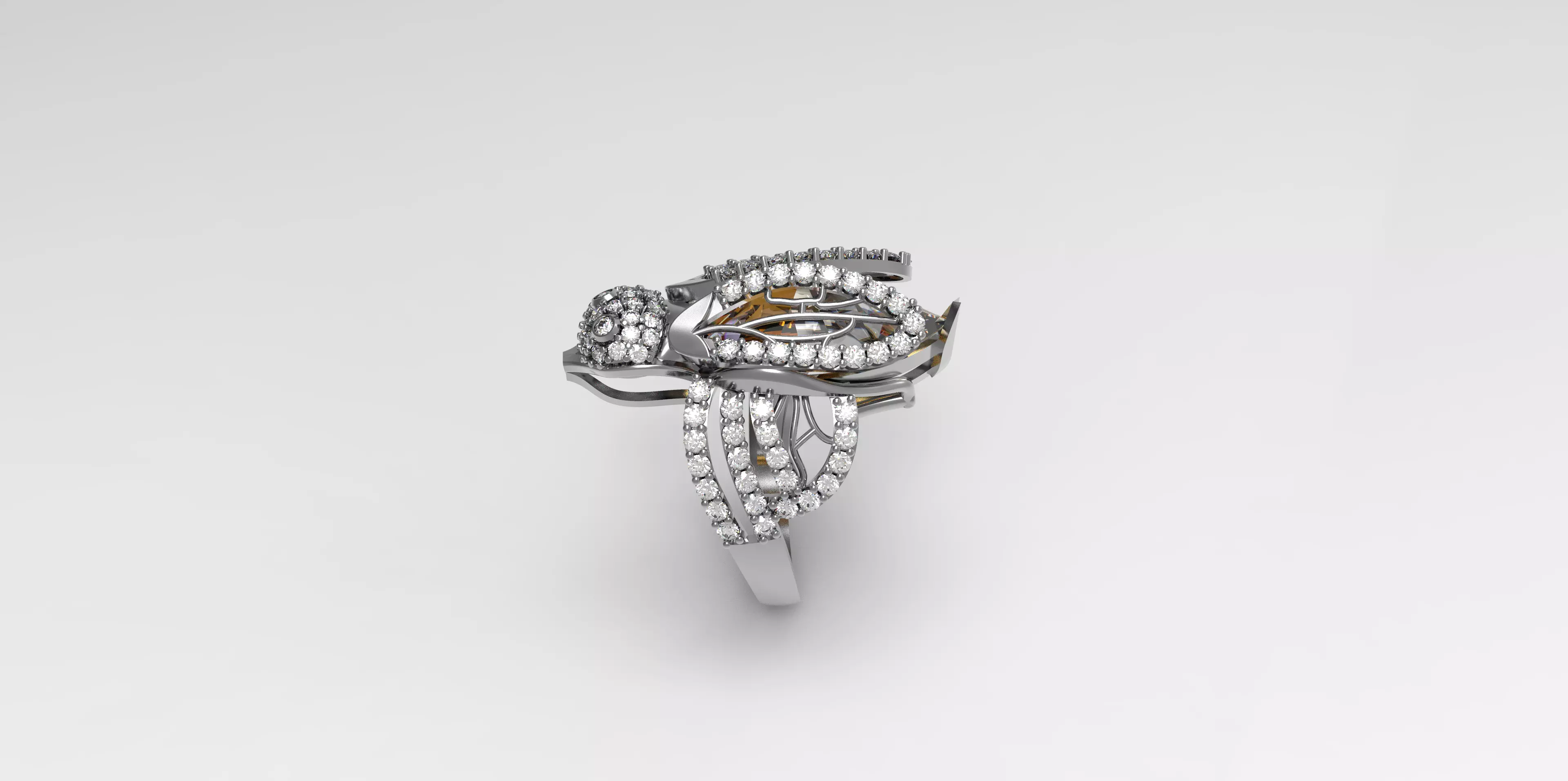 Rings-CC20 -with diamond -1 Files 3D print model  3D print model_0
