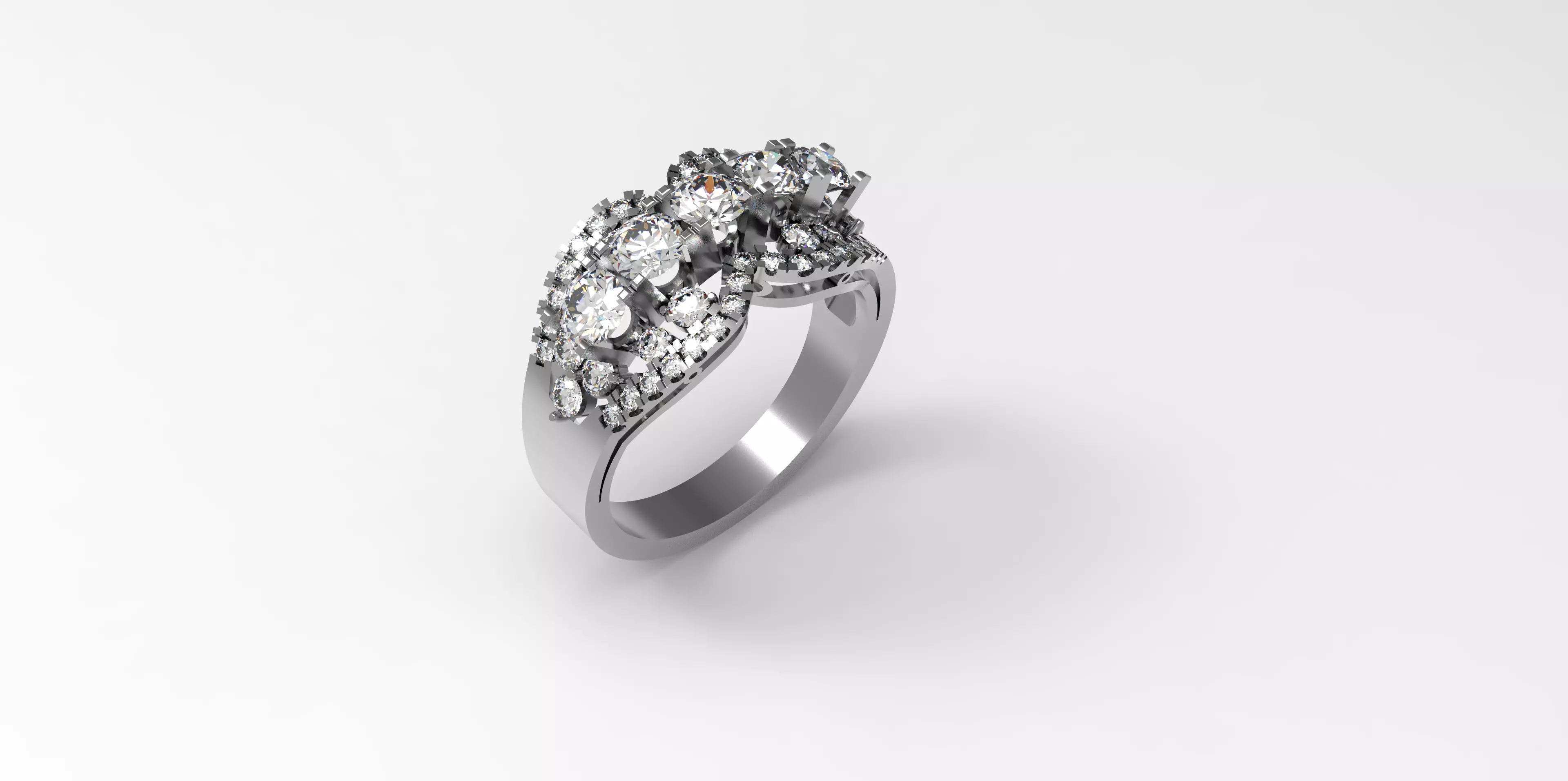 Rings-CC21-with diamond -1 Files 3D print model 3D print model_0