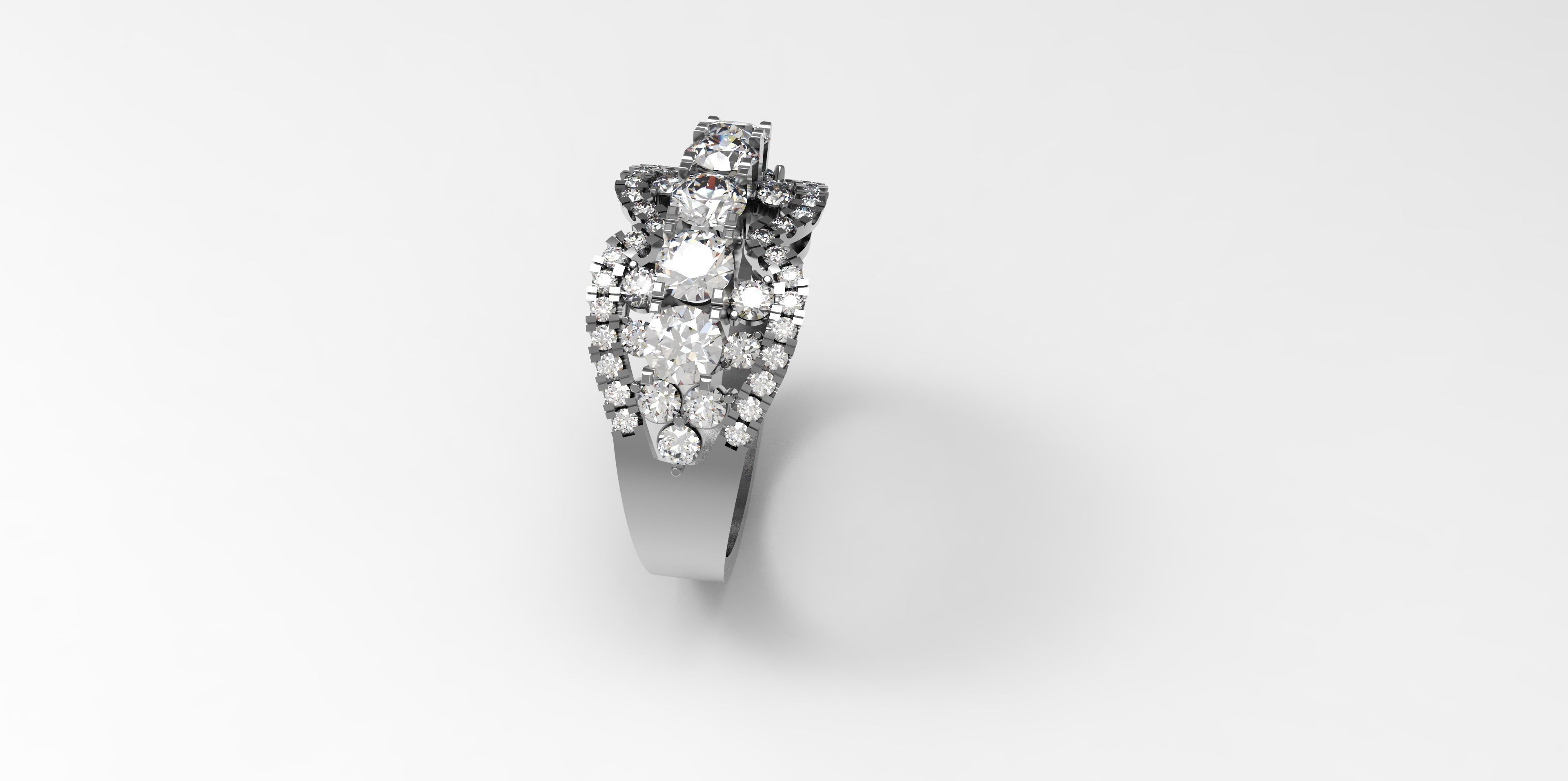 Rings-CC21-with diamond -1 Files 3D print model 3D print model_9