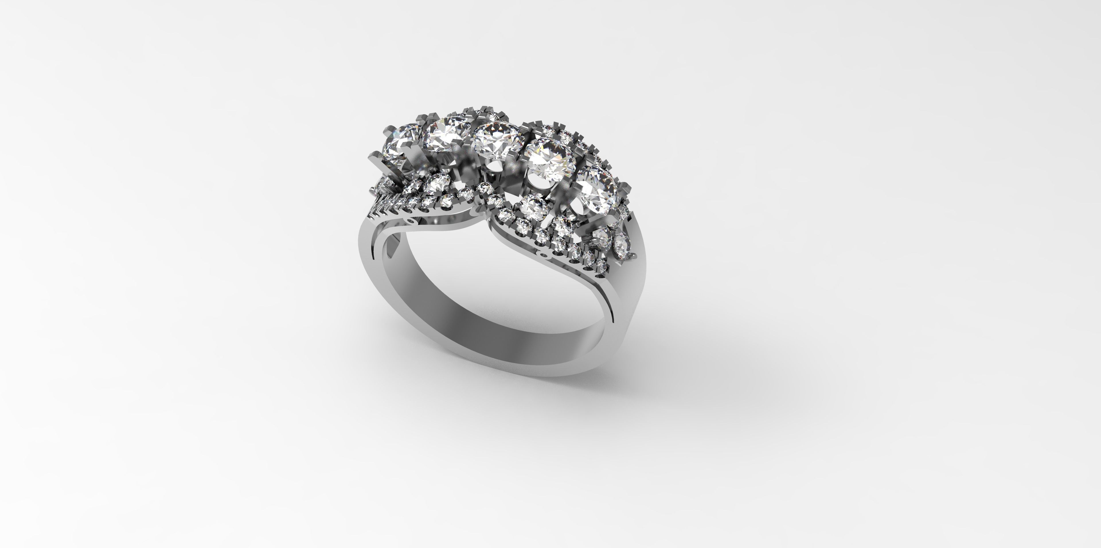 Rings-CC21-with diamond -1 Files 3D print model 3D print model_7