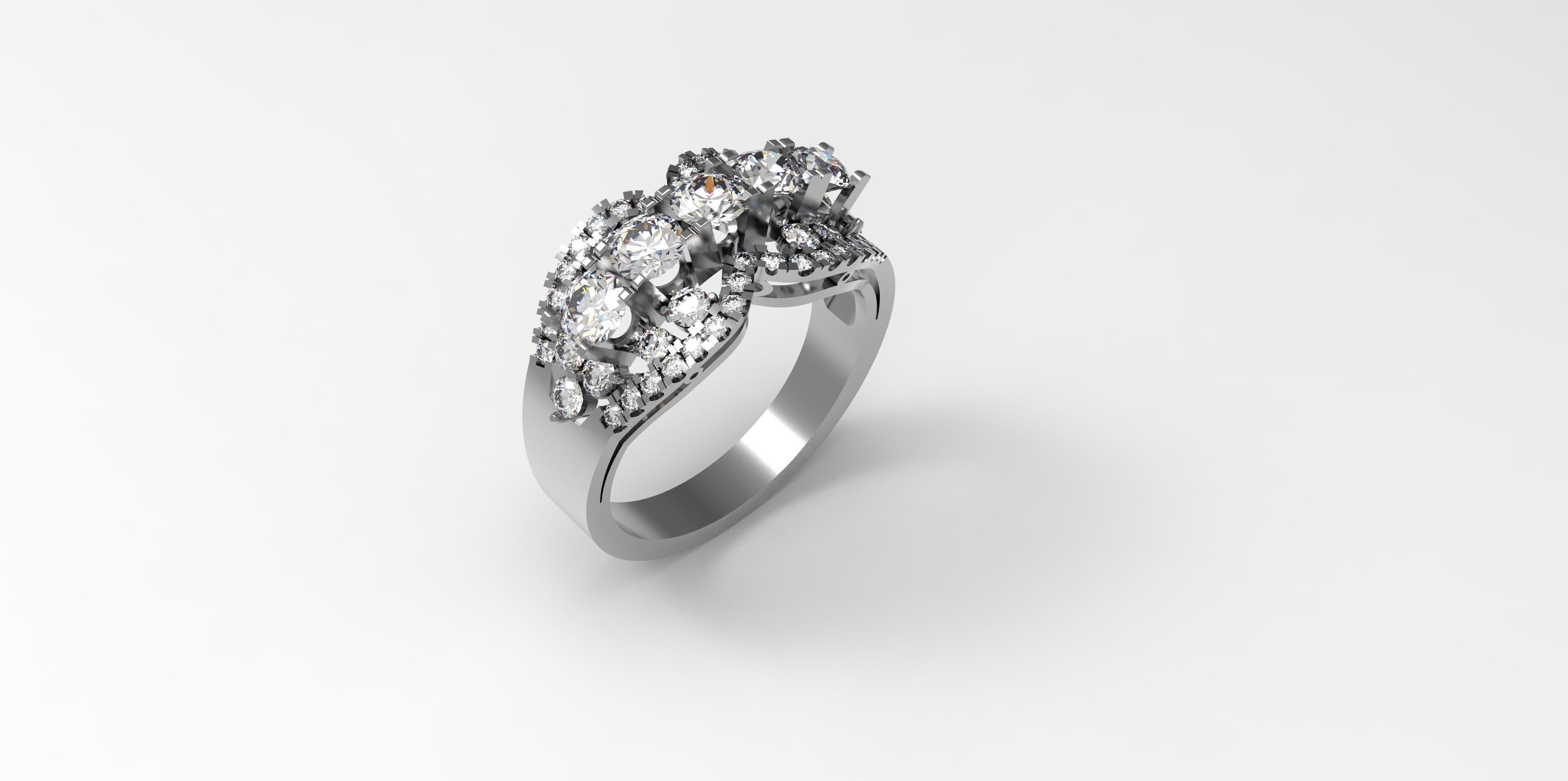 Rings-CC21-with diamond -1 Files 3D print model 3D print model_1