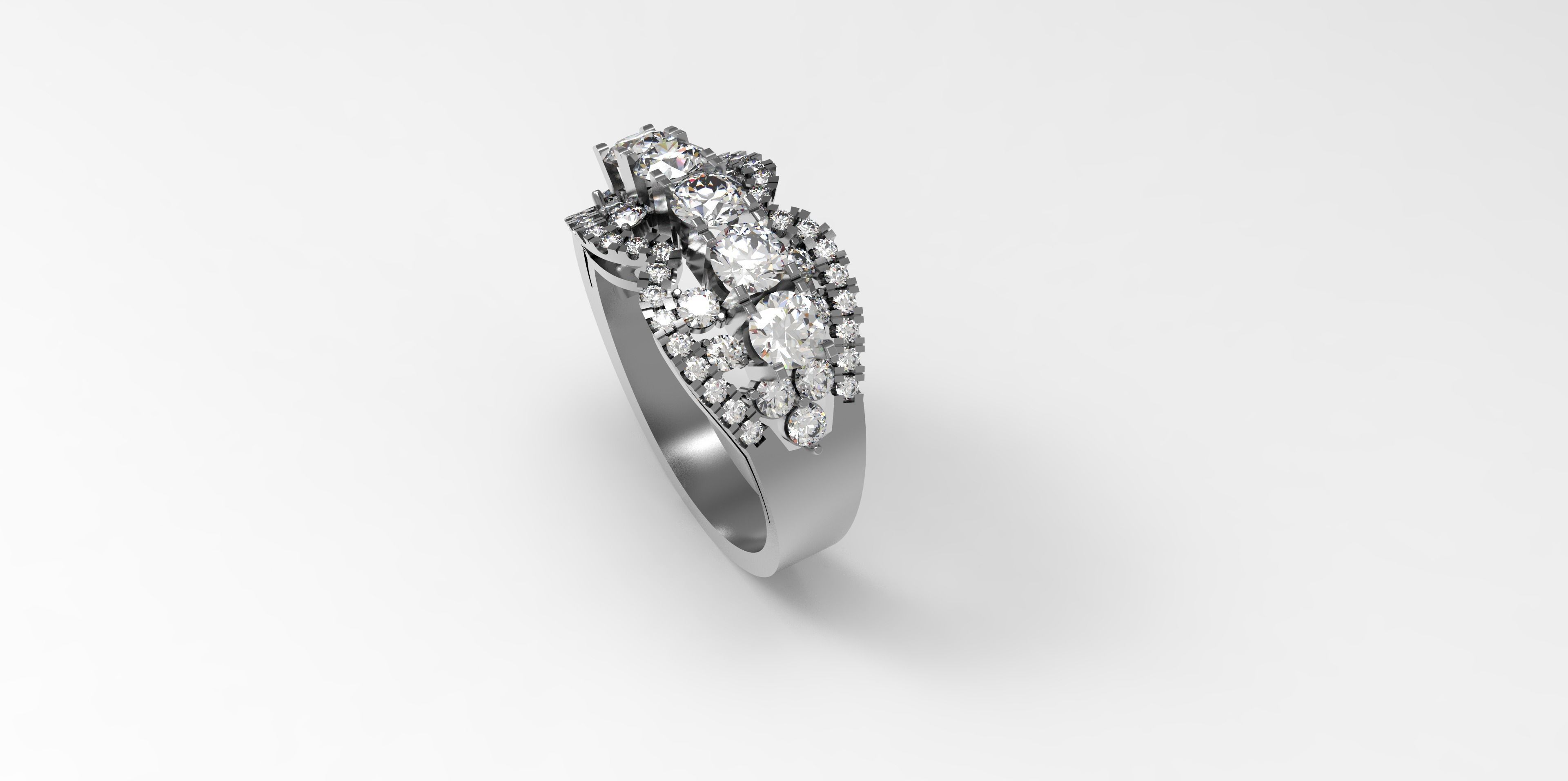 Rings-CC21-with diamond -1 Files 3D print model 3D print model_8