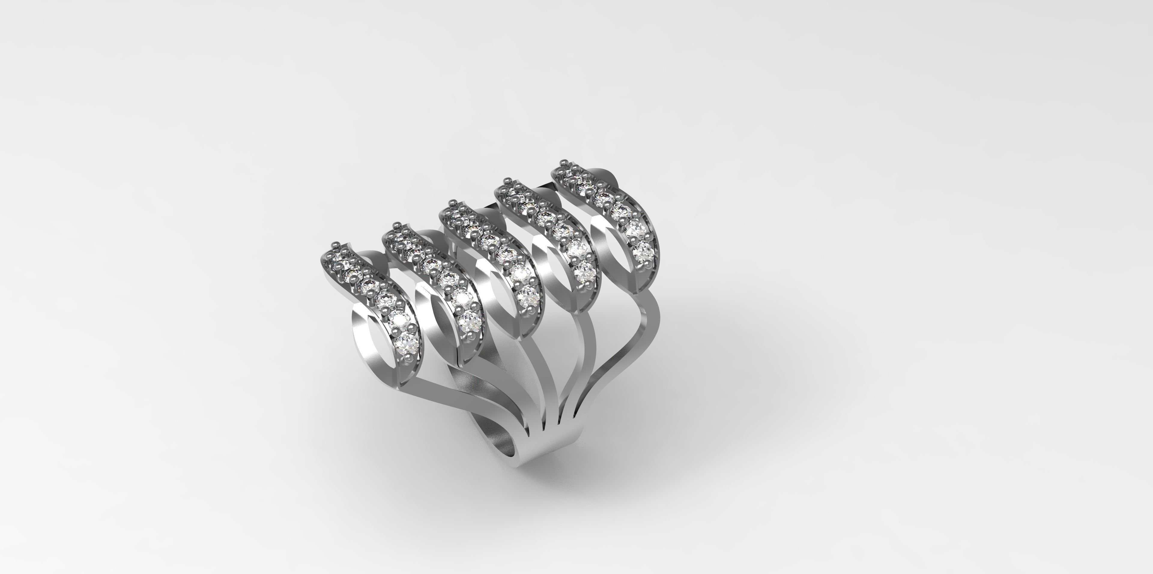 Rings-CC22-with diamond -1 Files 3D print model 3D print model_4