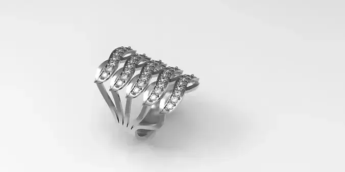 Rings-CC22-with diamond -1 Files 3D print model 3D print model