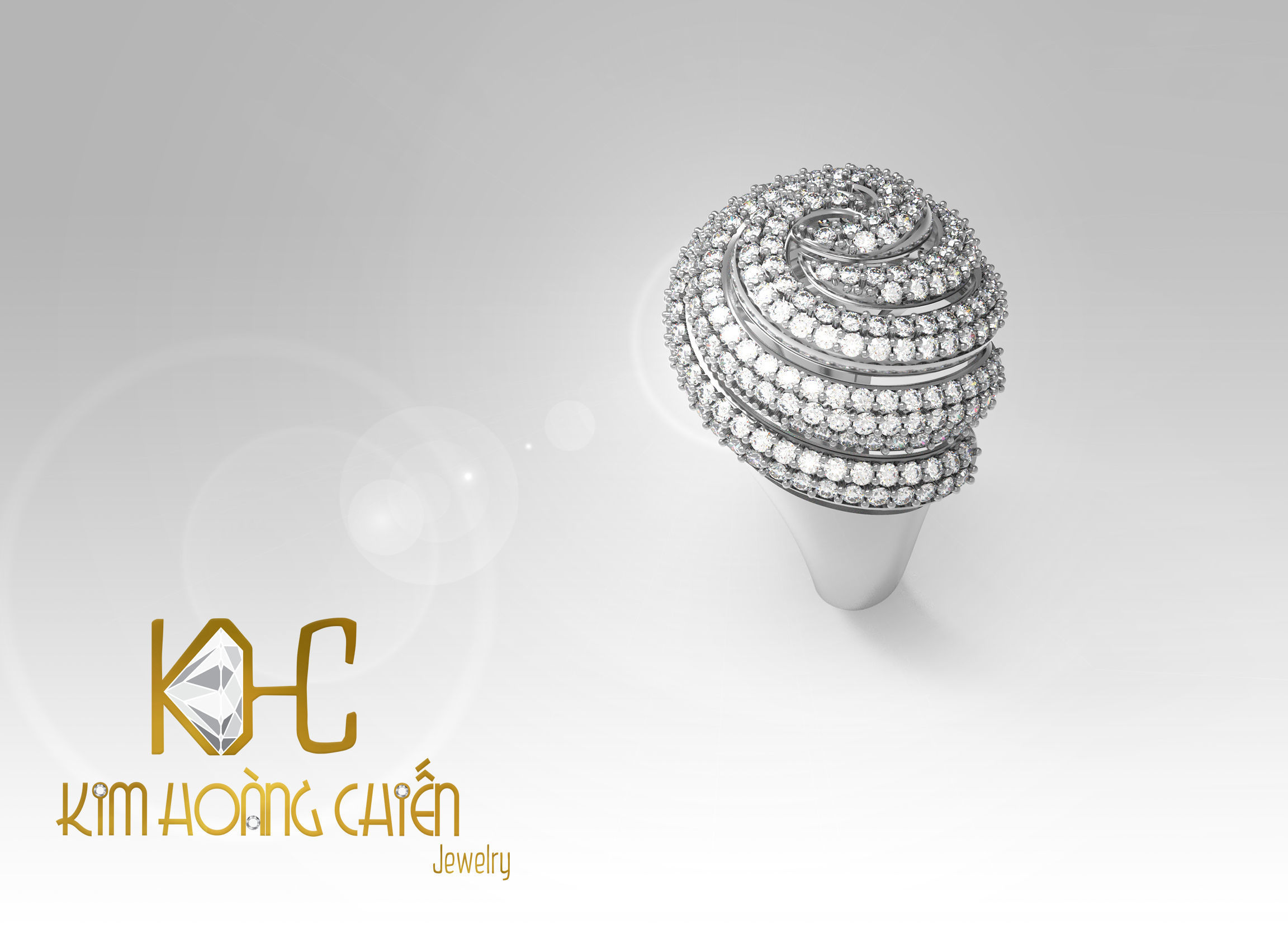 Rings-CC23-with diamond -1 Files 3D print model 3D print model_3