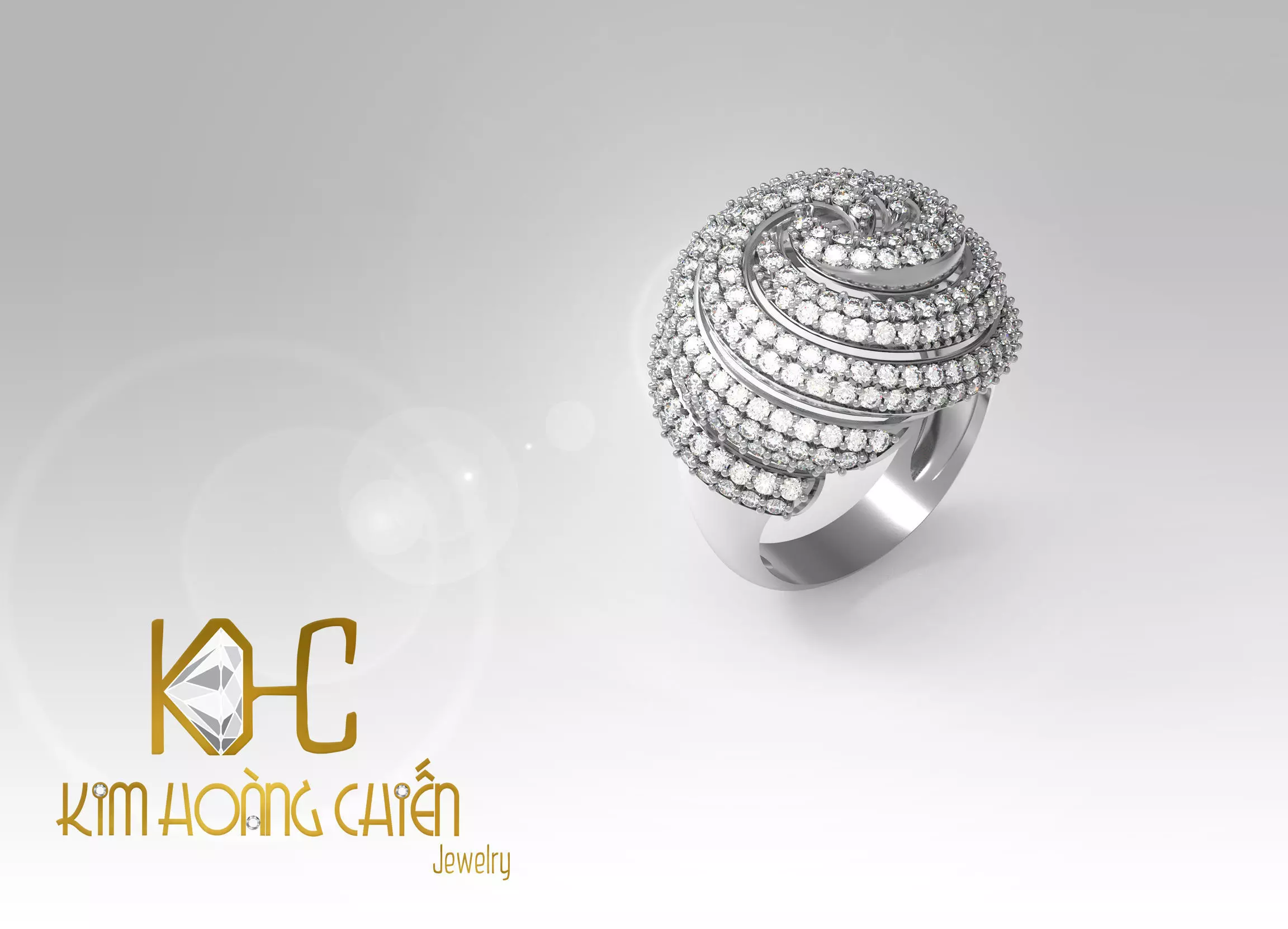 Rings-CC23-with diamond -1 Files 3D print model 3D print model_0