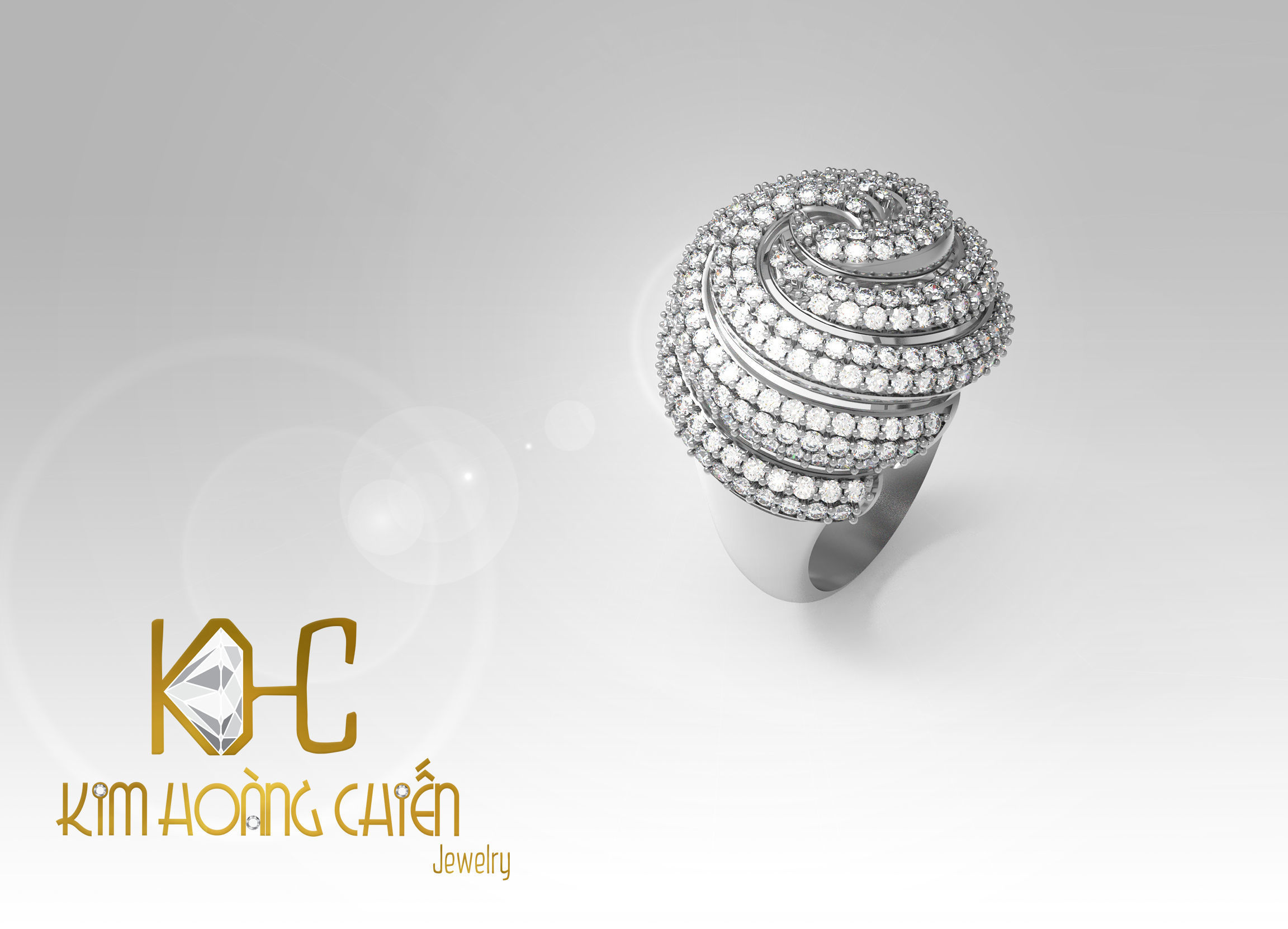 Rings-CC23-with diamond -1 Files 3D print model 3D print model_4
