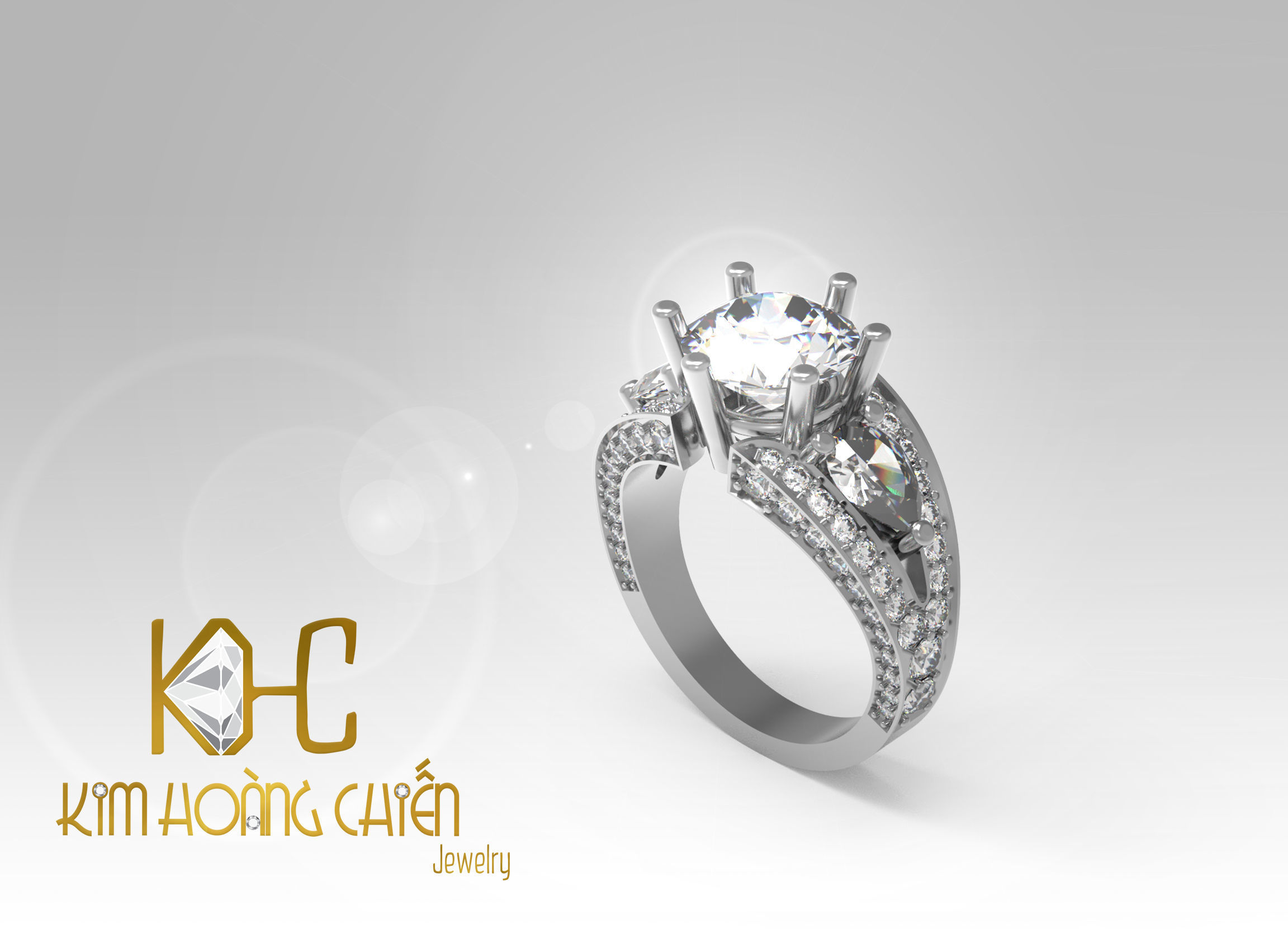 Rings-CC24-with diamond -1 Files 3D print model 3D print model_2