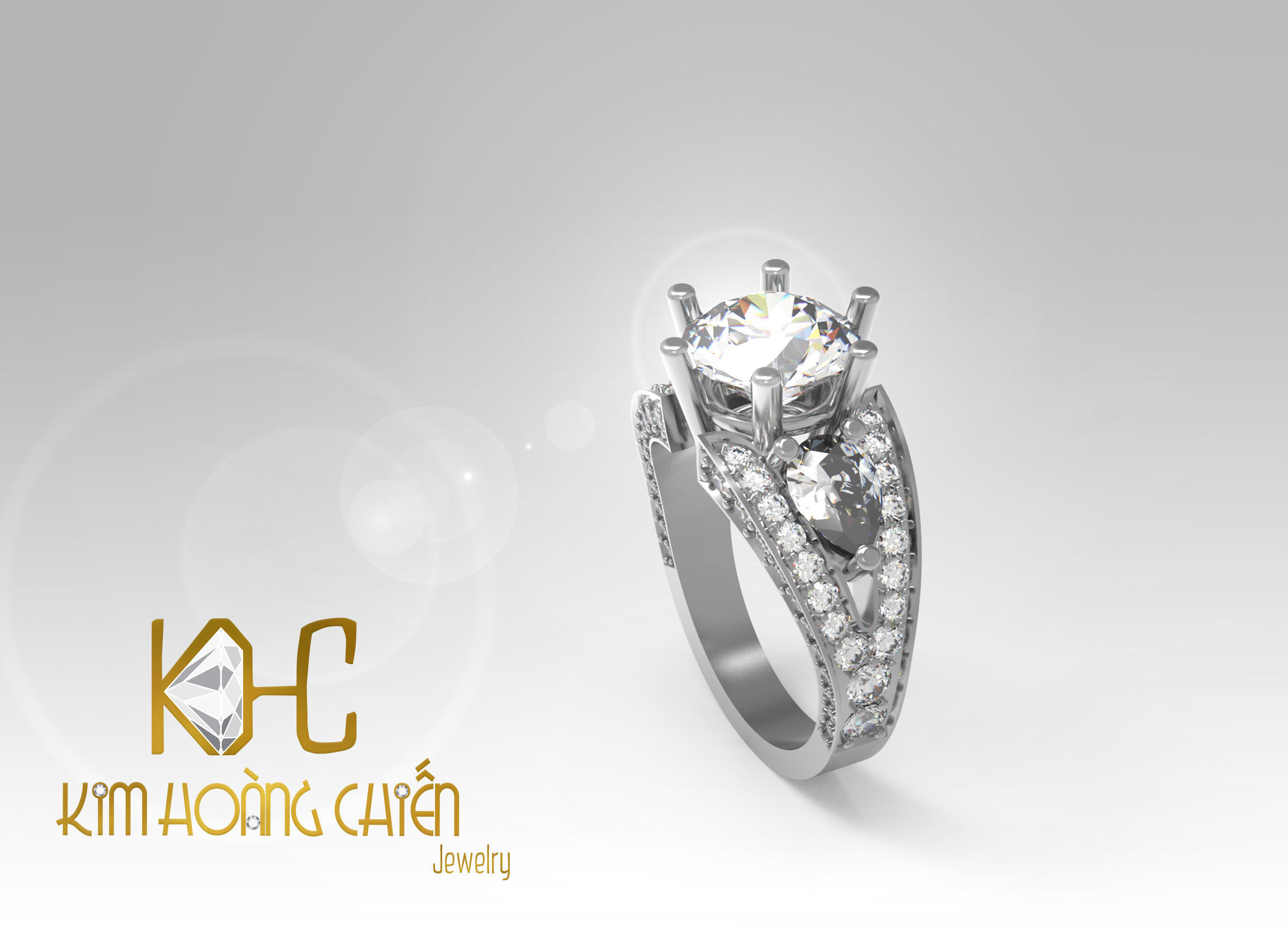 Rings-CC24-with diamond -1 Files 3D print model 3D print model_7