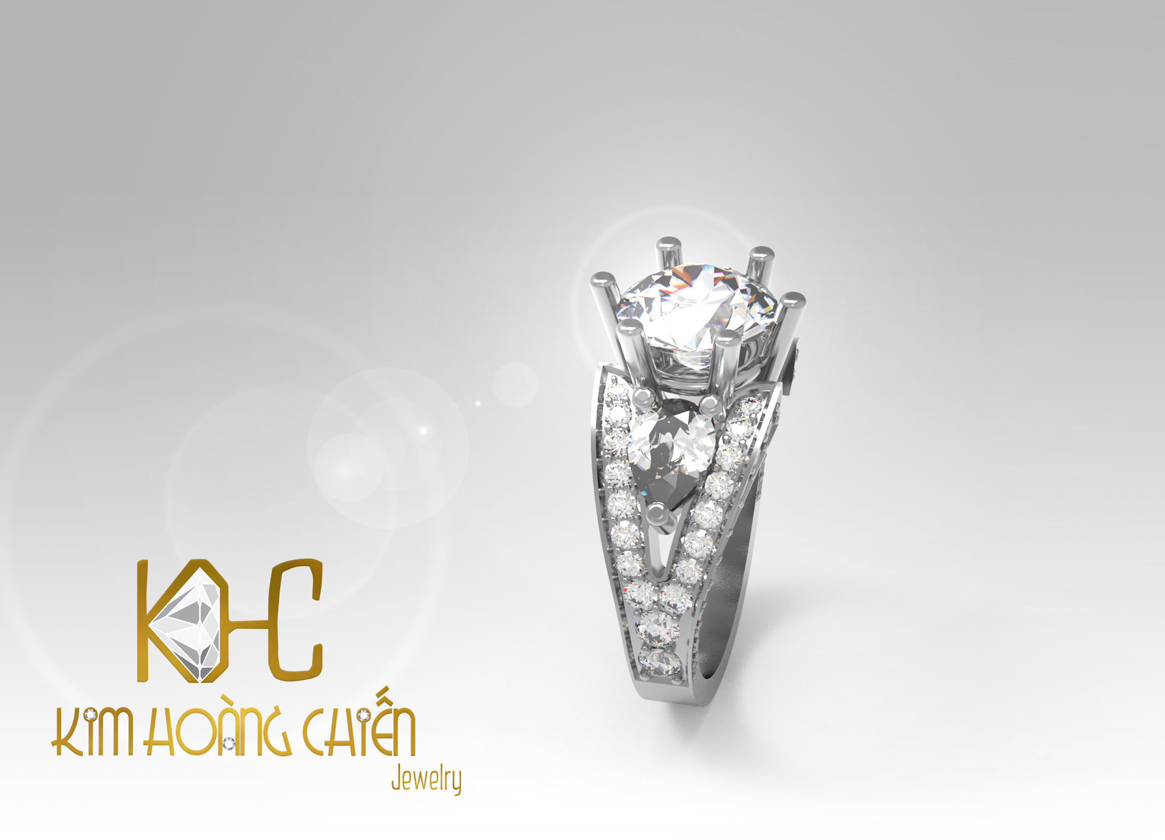 Rings-CC24-with diamond -1 Files 3D print model 3D print model_8