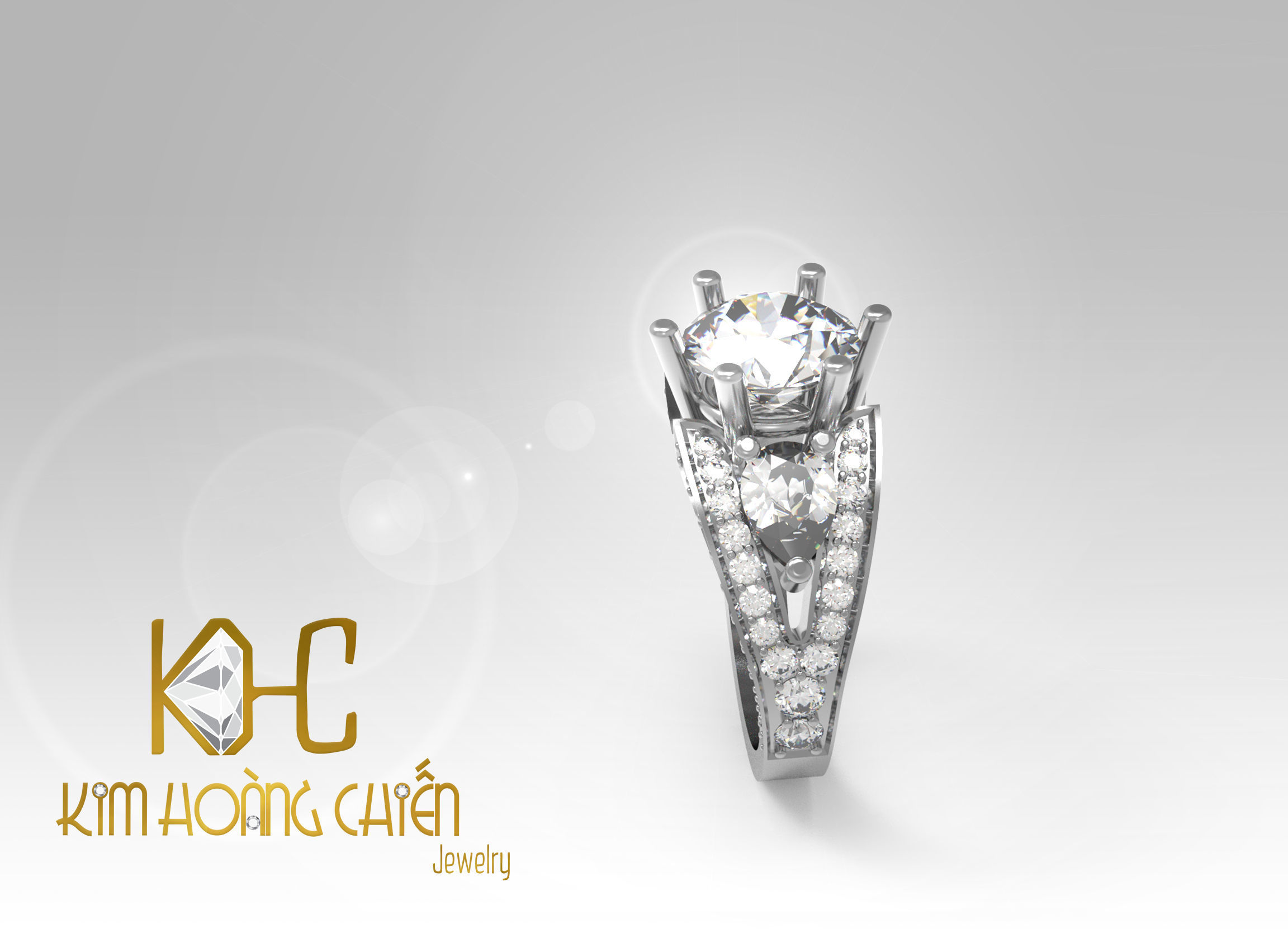 Rings-CC24-with diamond -1 Files 3D print model 3D print model_3