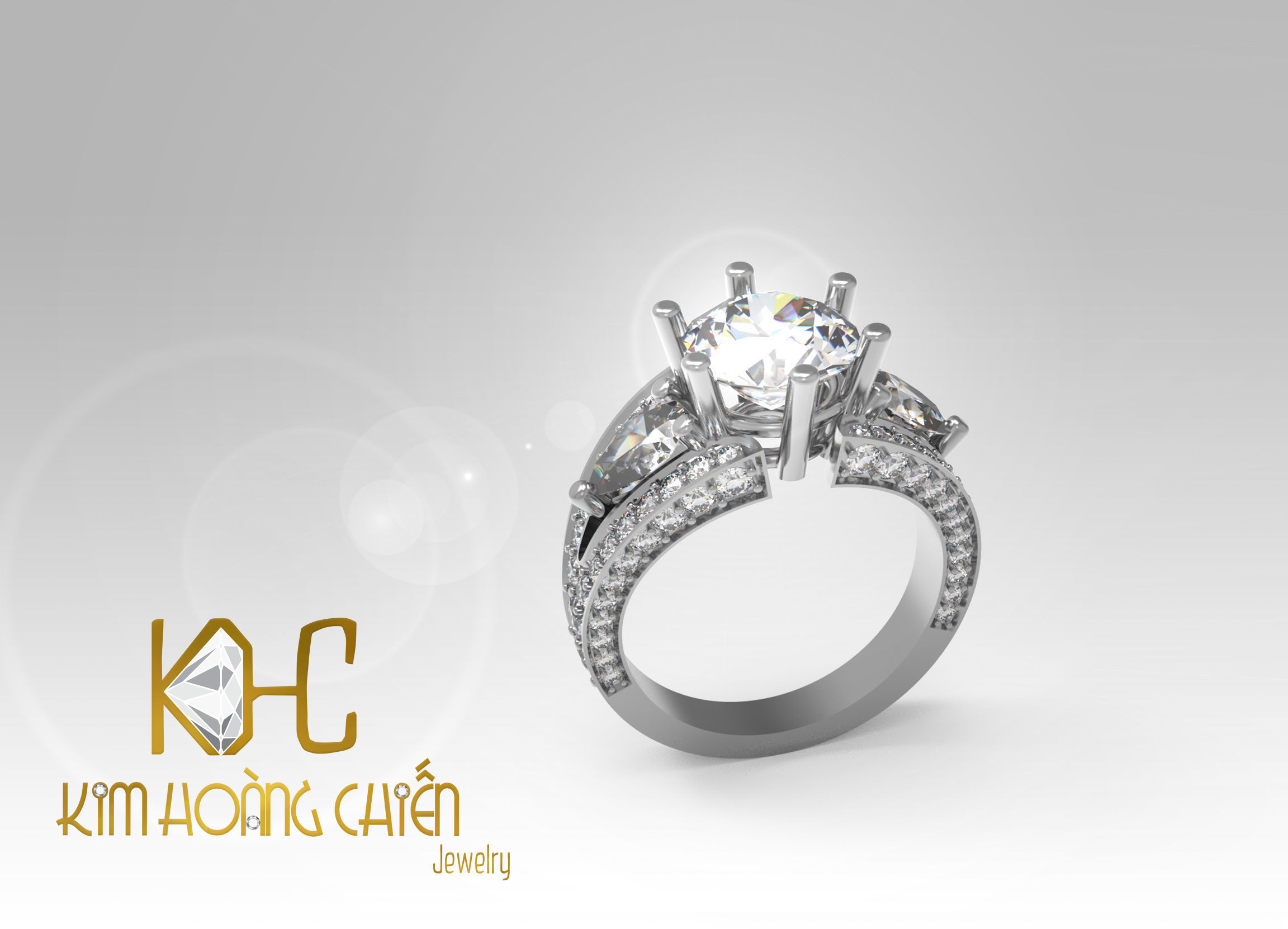 Rings-CC24-with diamond -1 Files 3D print model 3D print model_5