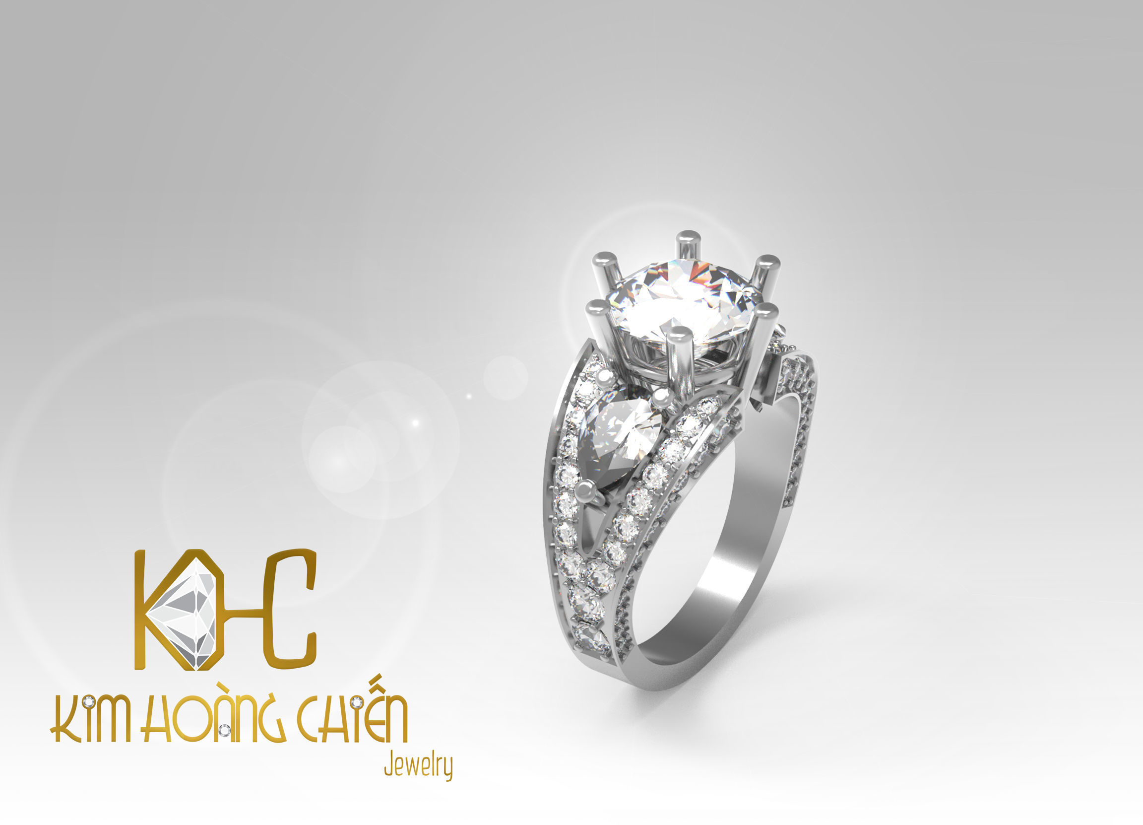 Rings-CC24-with diamond -1 Files 3D print model 3D print model_4