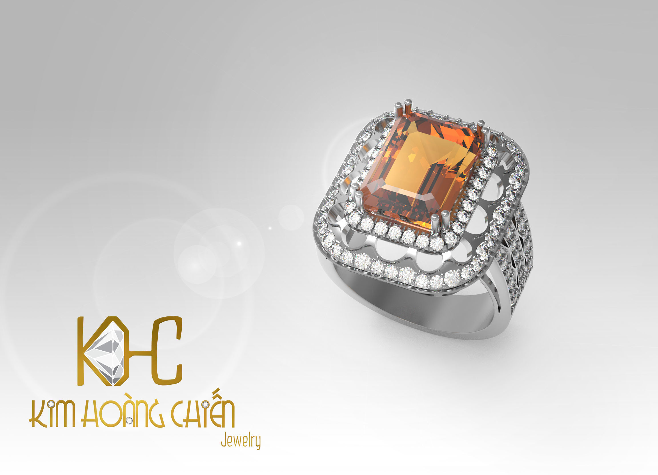 Rings-CC25-with diamond -1 Files 3D print model 3D print model_1