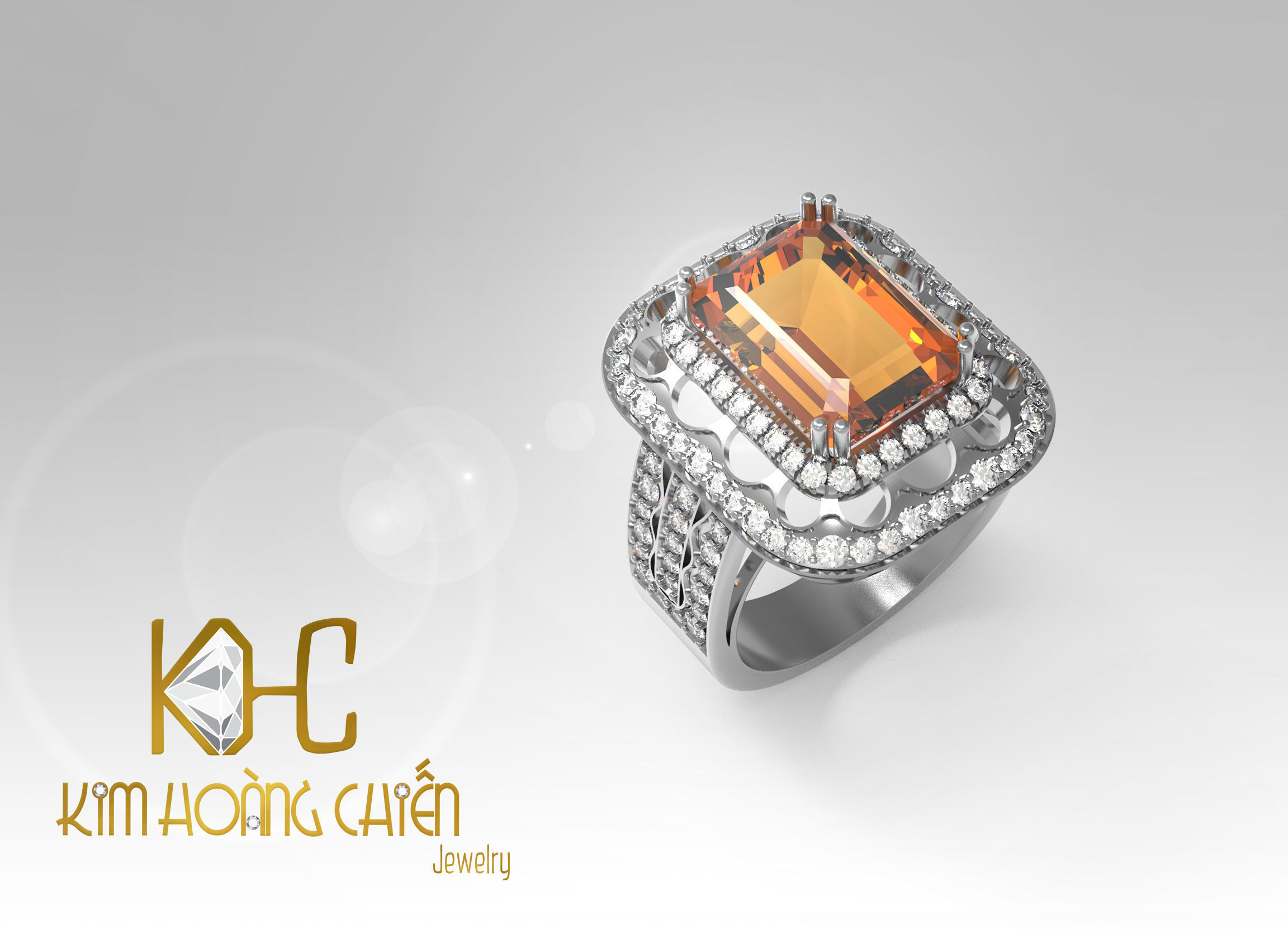 Rings-CC25-with diamond -1 Files 3D print model 3D print model_4